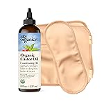 Sky Organics 8 oz Castor Oil w/Wraps | Reusable Organic Castor Oil Pack to Boost Body\'s Wellness, Encourage Rest & Relaxation | Adjustable Elastic Straps Cotton Durable Easy to Use