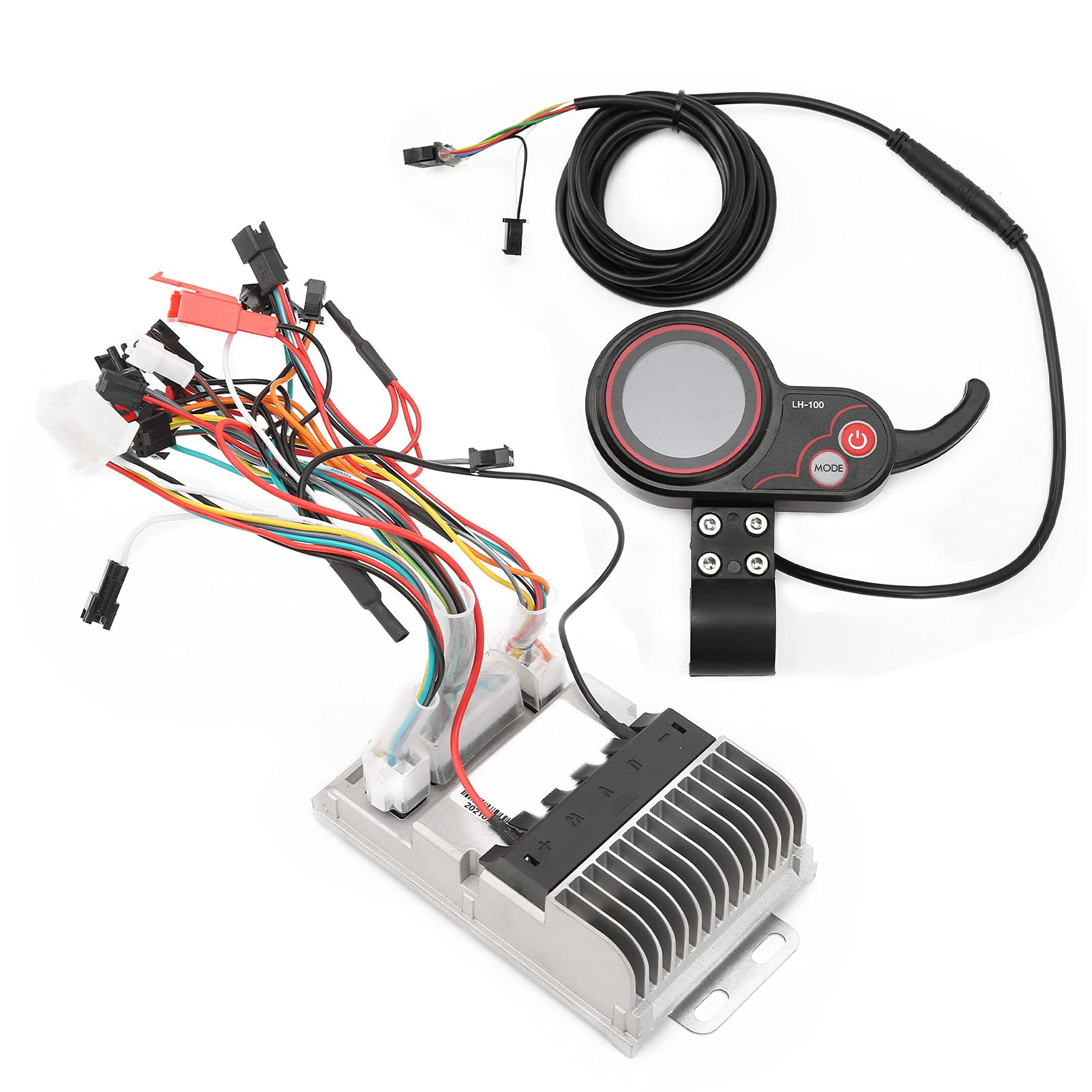 Controlador de Motor sin escobillas de 34V/48V y 500W, Controlador de Motor de Velocidad de Onda sinusoidal de 3 Modos con Panel de Control de Pantalla LCD e Interruptor de Cambio