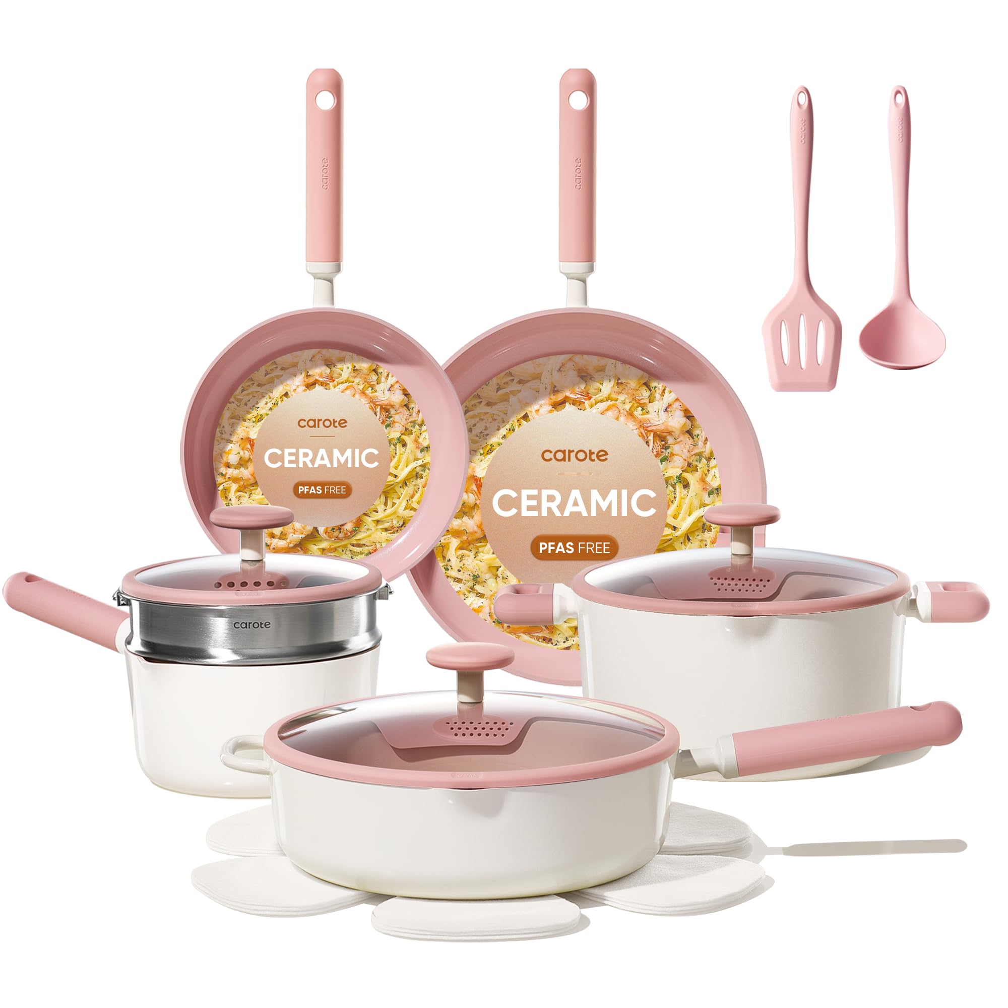 CAROTE Ceramic Cookware Set Nonstick 15-Piece
