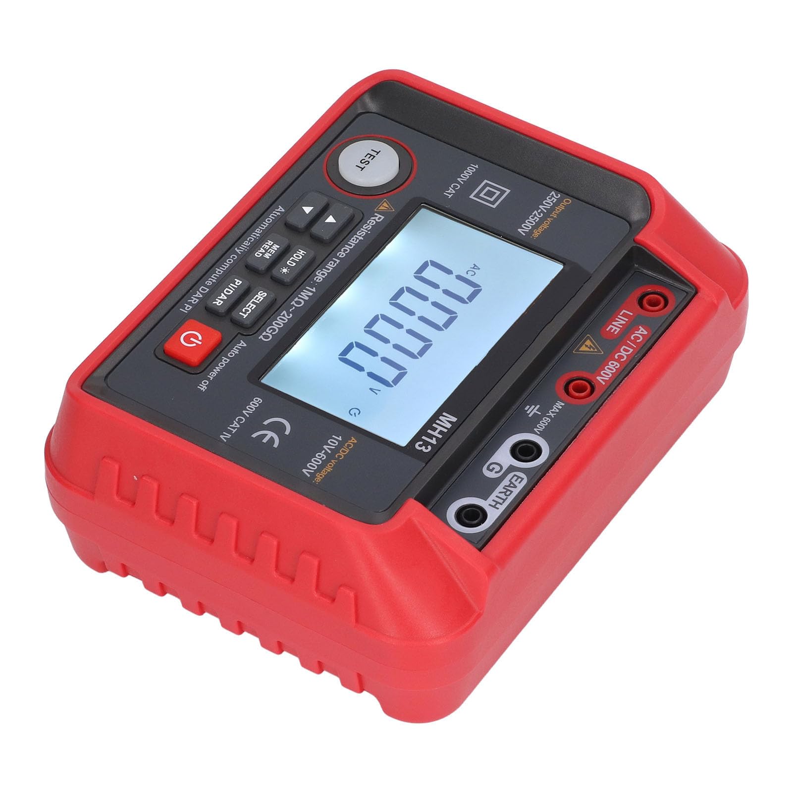 Garosa Miernik Rezystancji Izolacji, Tester Megaomomierza ABS z Wyjściem 250 V 500 V 1000 2000 2500, Pomiar AC DC 10 do 600, 2000 zliczeń dla Elektryków Testowanie Sprzętu