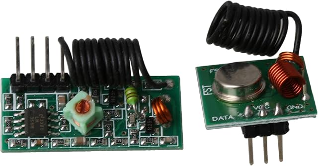 BQLZR 1 Set of 433Mhz RF Wireless Transmitter and Receiver Module Green PCB