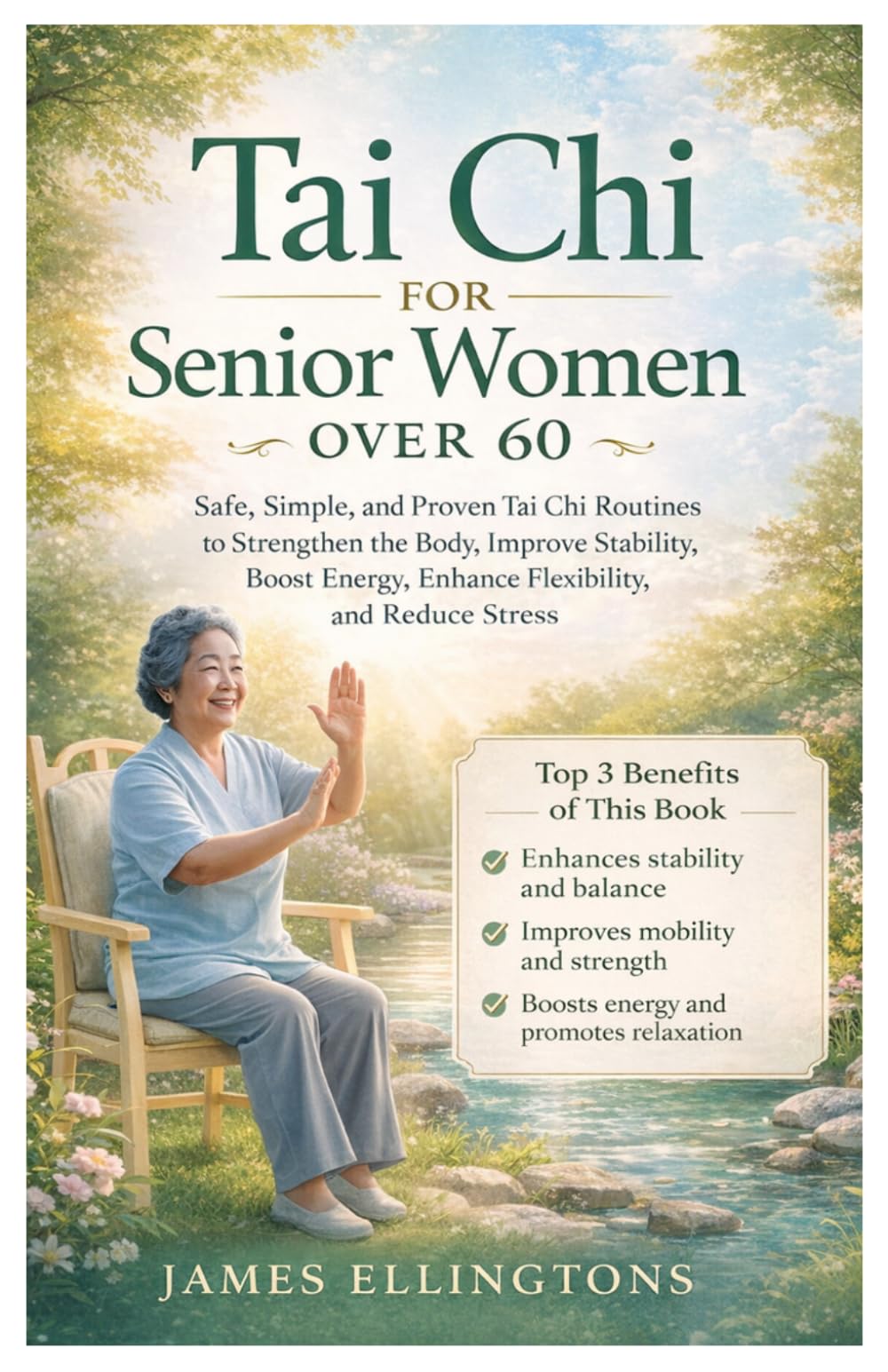 TAI CHI FOR SENIOR WOMEN OVER 60: Safe, Simple, and Proven Tai Chi Routines to Strengthen the Body, Improve Stability, Boost Energy, Enhance Flexibility, and Reduce Stress.