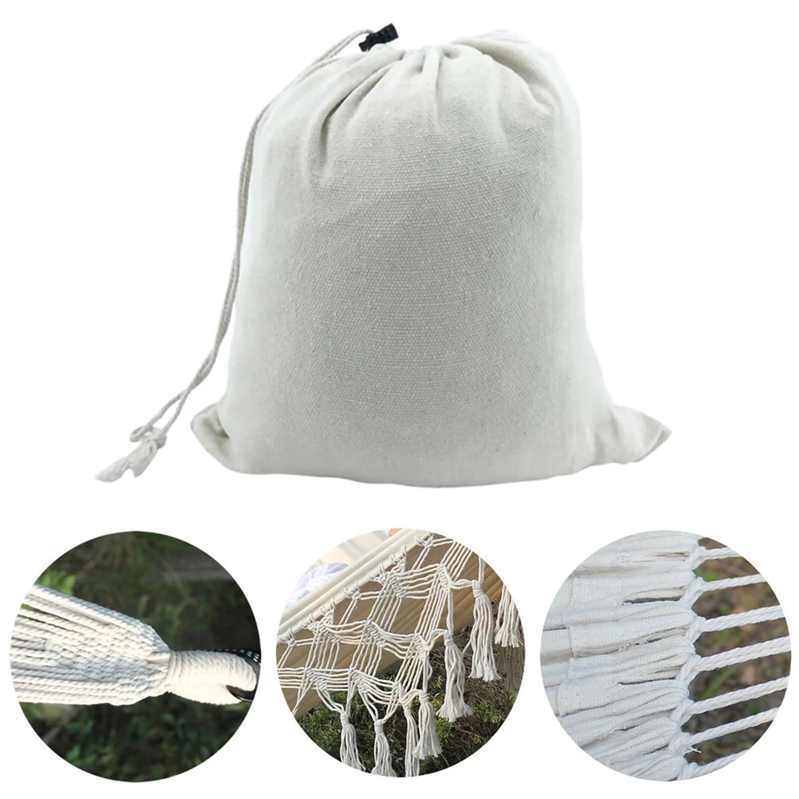 Amaca Grande for 2 Persone, Amaca Doppia Deluxe con Frange, Altalena sospesa in Rete per l'escursionismo, Il Campeggio(Only Pillows)