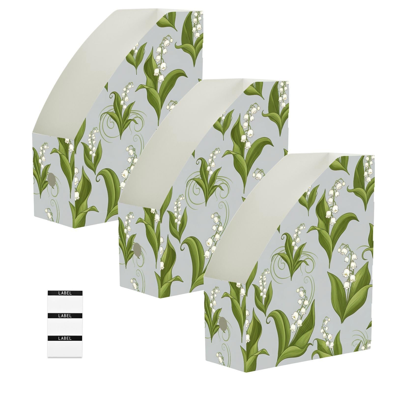 Dokumentenmappe, Blumenmuster, Weiß, für Büro
