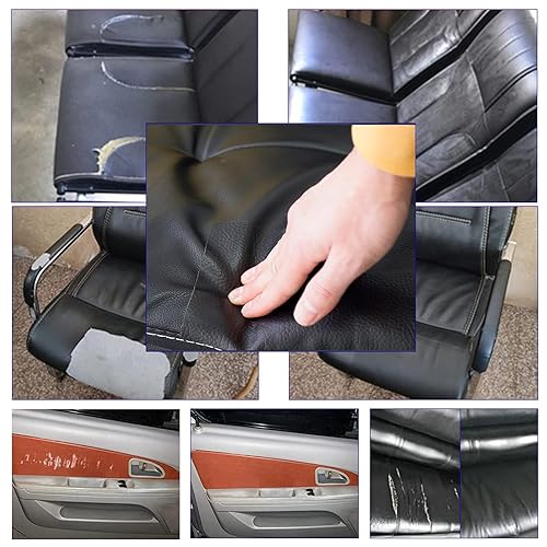 Miniatura 5 de Cinta de reparación de cuero 2 paquetes de adhesivos de alto grosor de 4 x 63 pulgadas parches de reparación de cuero para sofás kit de reparación