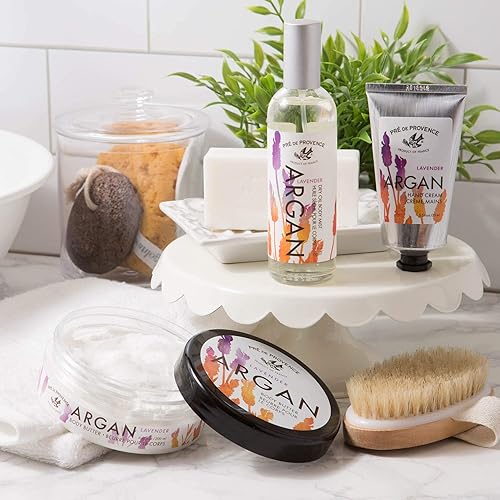 Vista 30 de Pre De Provence Aceite de argán marroquí para piel, cara, cabello y uñas (0.5 onzas), lavanda