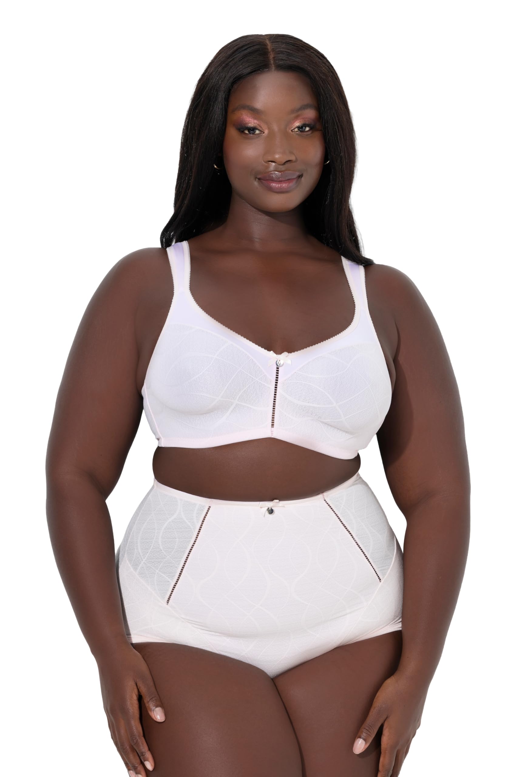 Ulla Popken Damen große Größen Übergrößen Plus Size Soft-BH, Spitze, ohne Bügel 846045