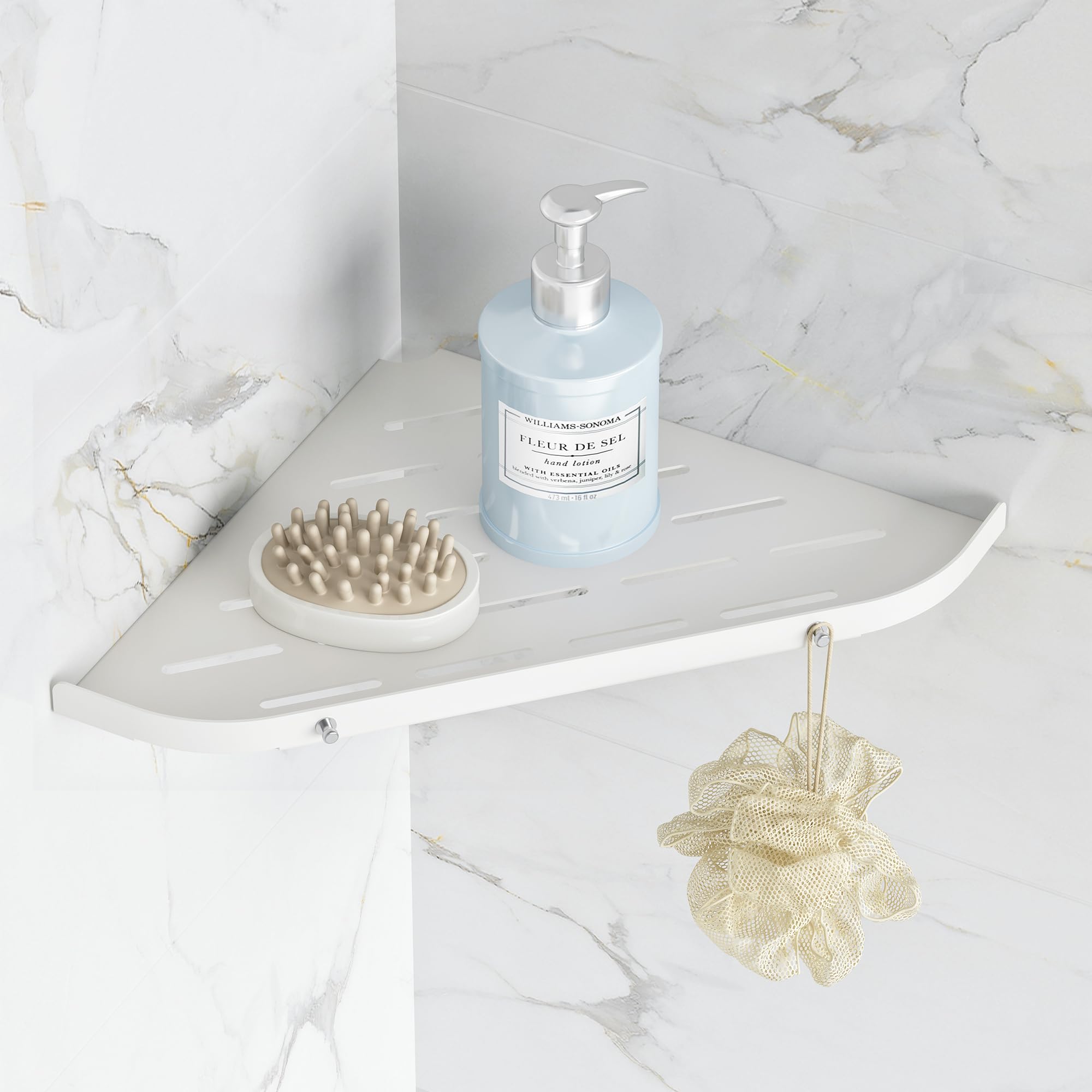 Estante De Esquina Para Ducha De Acero Inoxidable 304 – Triangular, 20 Cm De Lado, Montaje En Pared, Para Baño O Cocina