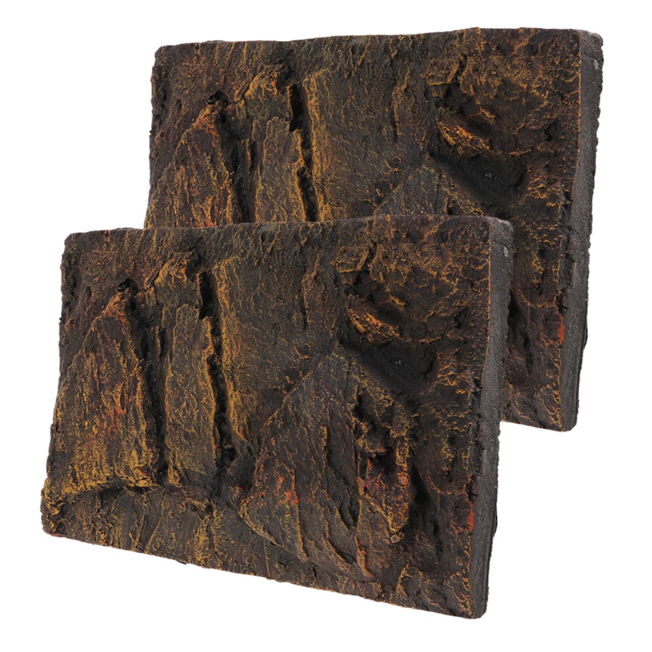 2 Pannelli Sfondo per Acquario Tartarughe in Materiale Pu 3d Altamente Realistico, Decorazione per Terrari Rettili, Adatto a Vasche per Tartarughe e Acquari di Piccoli Animali