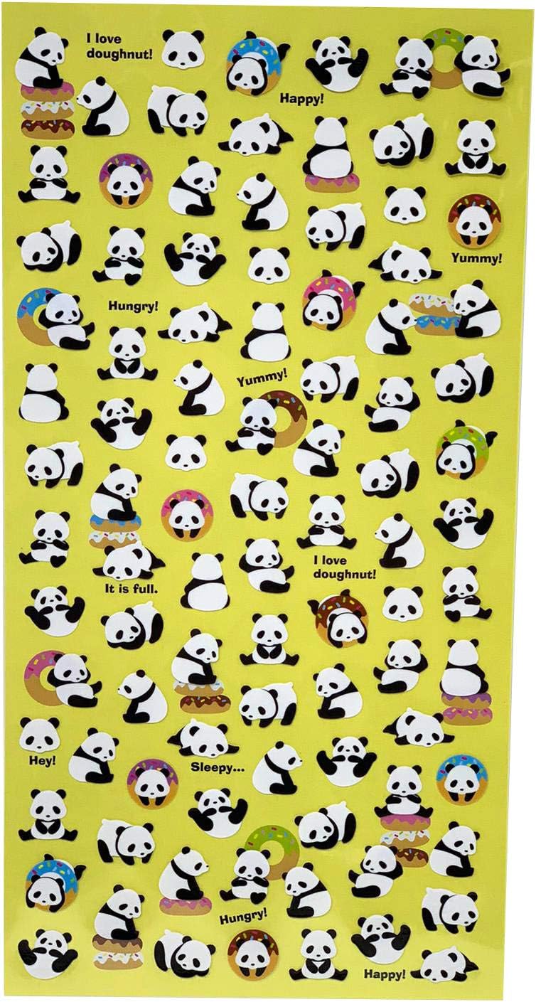 Donut Panda Japanese Sticker Sheet