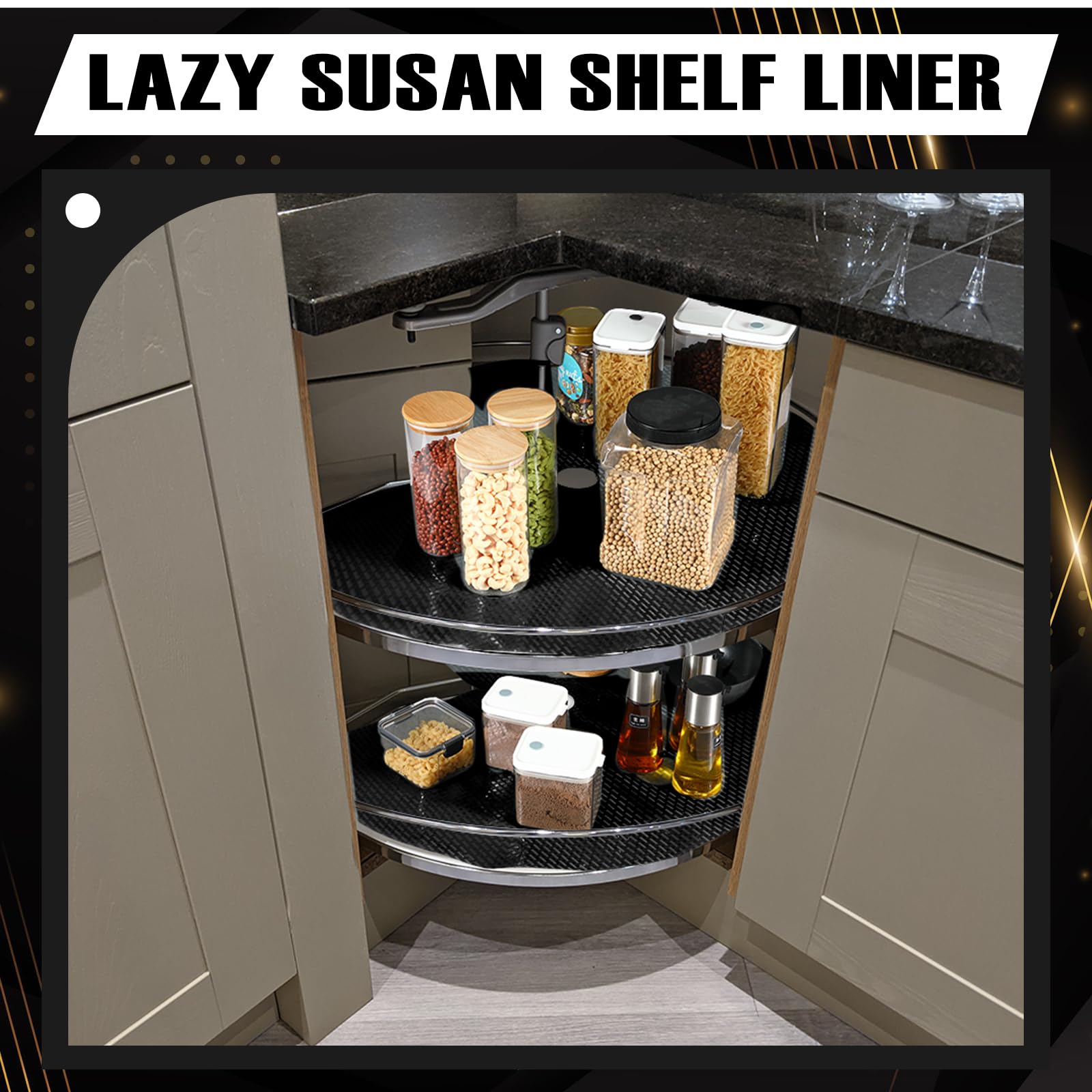 Runde Lazy Susan Regaleinlagen – Rutschfeste Schaumstoffmatten Für Schrank, Kühlschrank & Co.