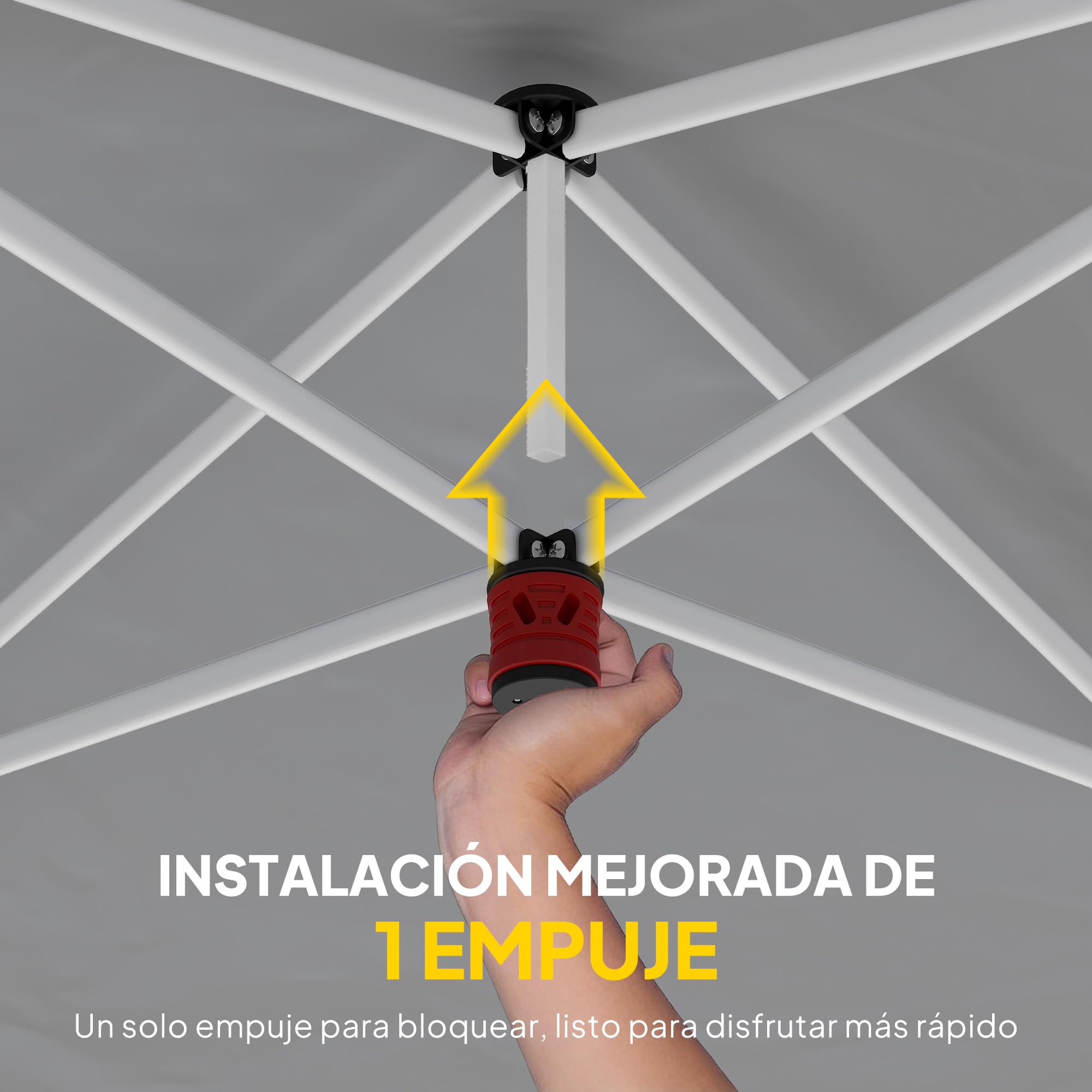 Outsunny Carpa Plegable 3x6 m Pop-up con 4 Laterales Extraíbles Gris | Cenador de Jardín, Tiras Reflectantes, Altura Ajustable, Sistema Central de Bloqueo, UPF50+, Impermeable, Bolsa Transporte