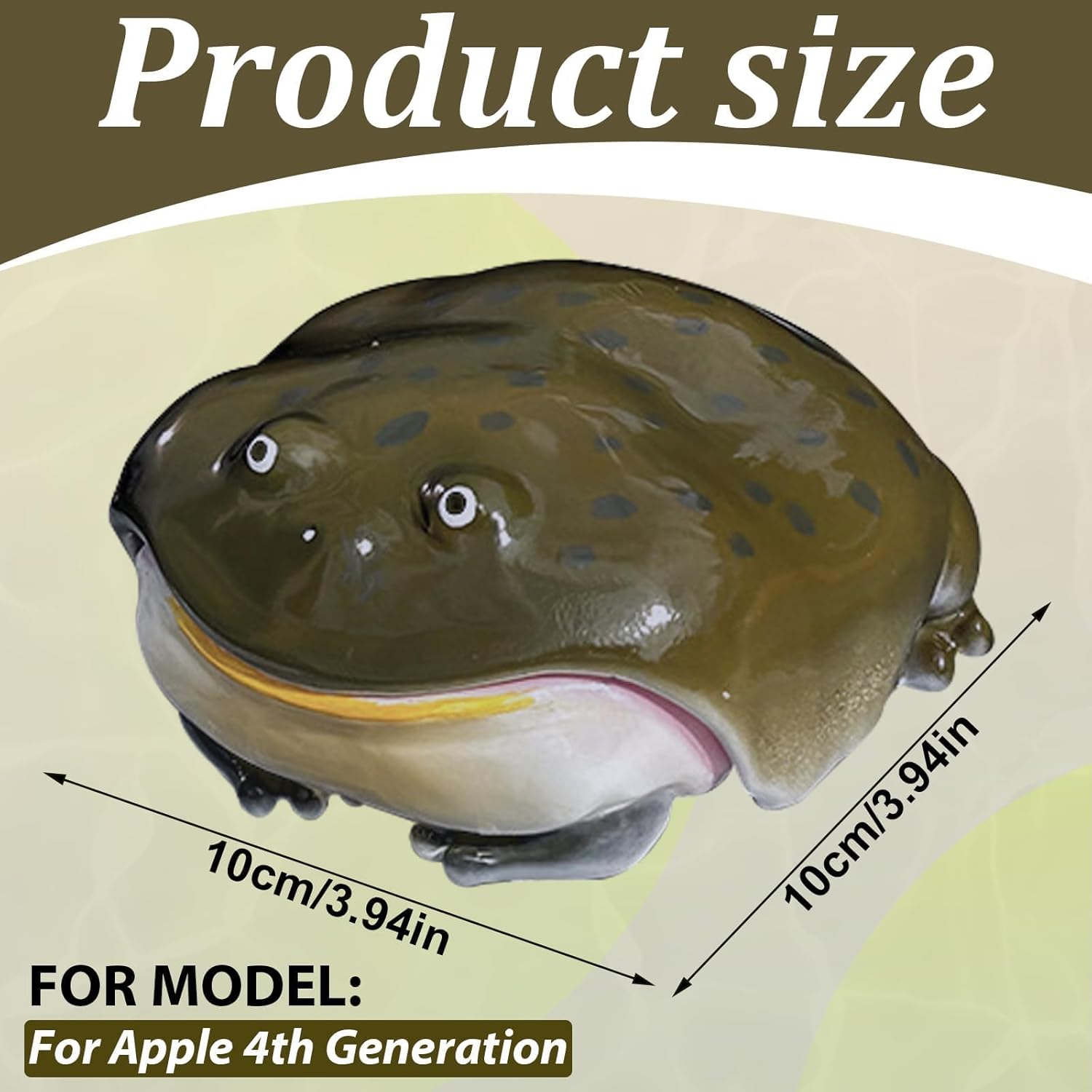 Handmade Ugly Frog Wireless Earphone Protector Case Cover for AirPods 4/Pro 3, Weird Toad Earbuds Cases, Cover Creative Animals Soft Anti-Scratch Wireless Earphone Protector (#3,for airpods4)
