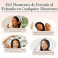 Vista 6 de Kitsch Juego de rizadores de satén sin calor, rizos sin calor durante la noche con rizador de pelo de 34 pulgadas y 2 coleteros de satén, cómodos