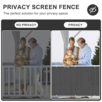 Dark Green HDPE Balcony Privacy Net Fence Shielding Anti-UV Windproof