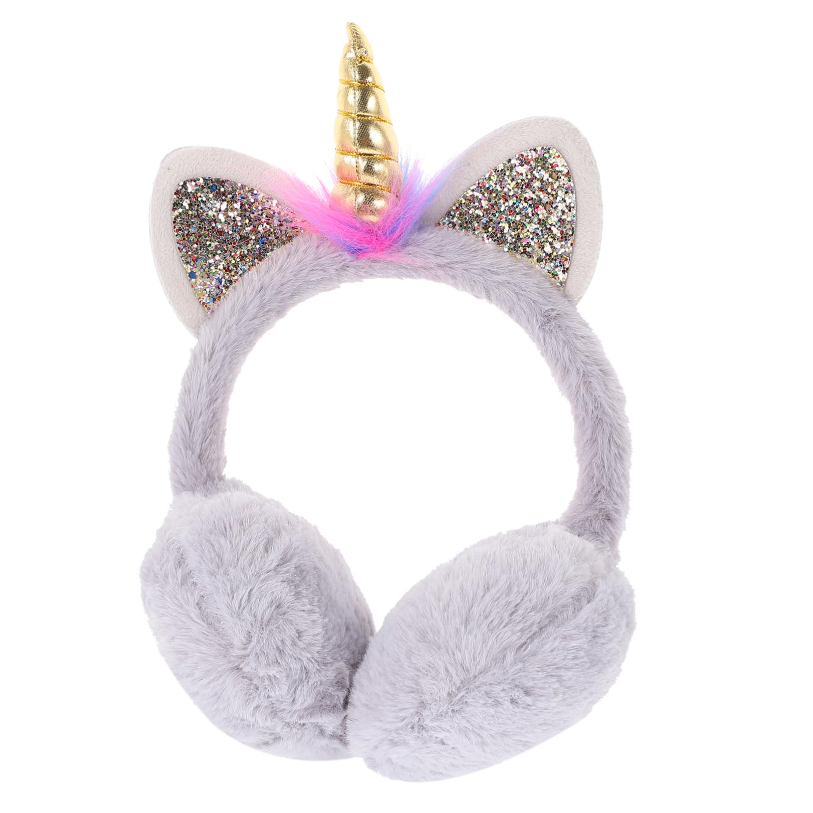 Veemoon Unicorn Horn Earmuffs Men Women Winter Ear Muffs Soft Fall Headband Adjustable Ear Covers