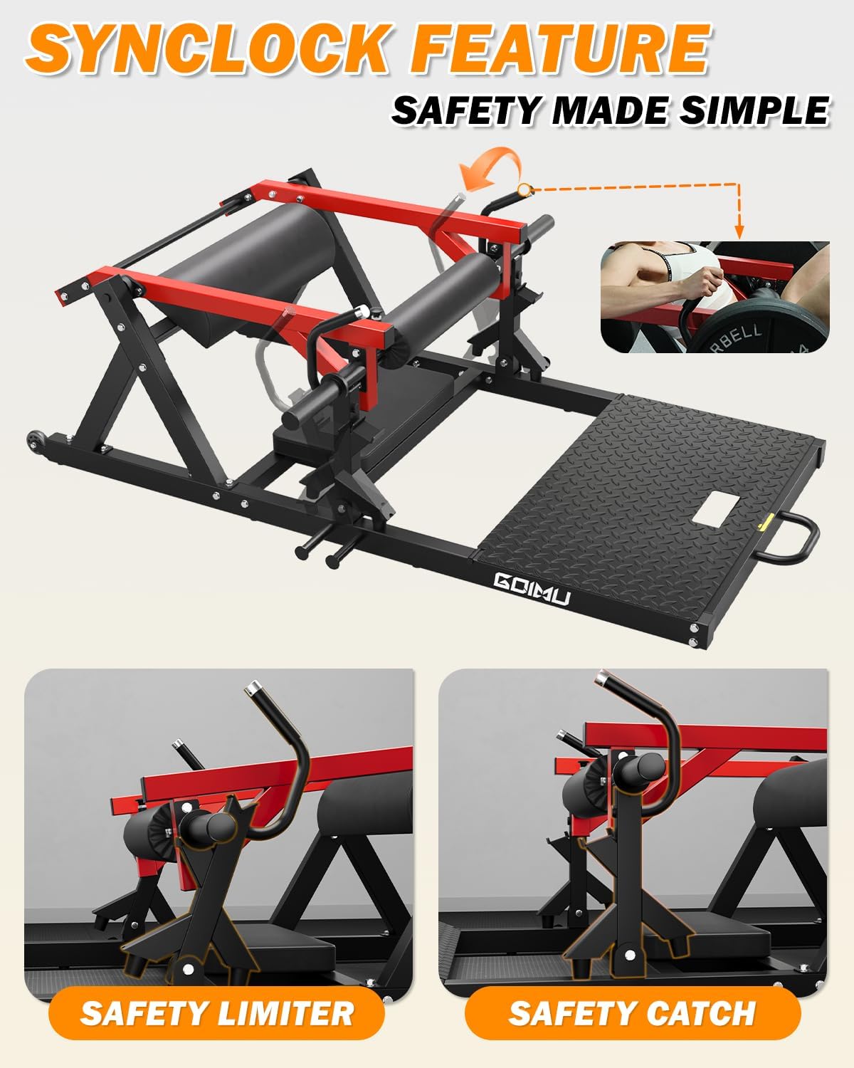 HT01 Hip Thrust Machine, 800LBS Plate-Loaded Glute Drive with Band Peg, Heavy Duty Glute Bridge Machine with Weight Holder, Butt Exercise Equipment for Glute Muscles Building