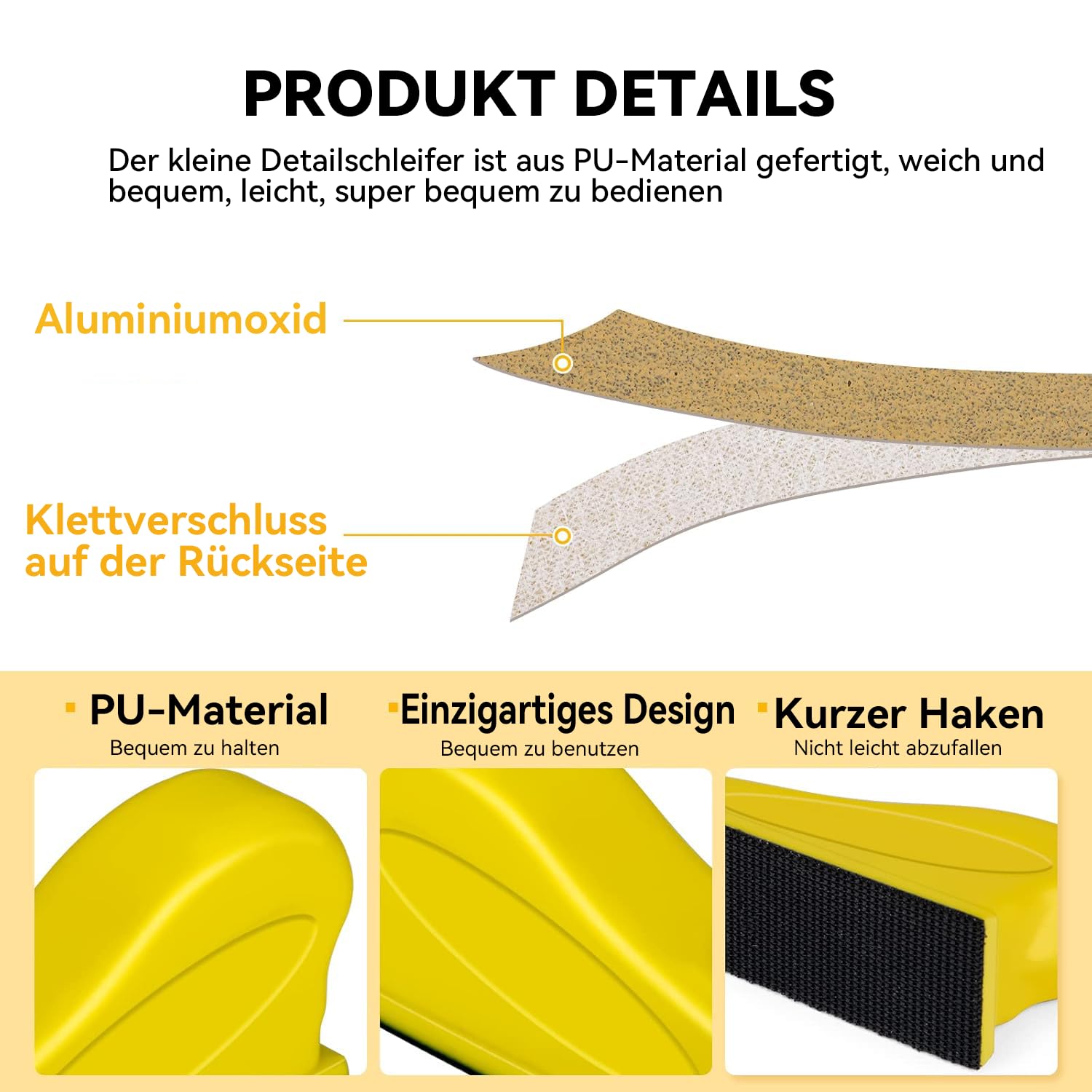MANICAF 50 Stück Schleifpapier mit HandSchleifklotz Schleifblätter Körnung 80/120/180/240/400 Schleifpapier Set, Detailschleifset, Nassschleifpapier Set für Schleifen und Polieren