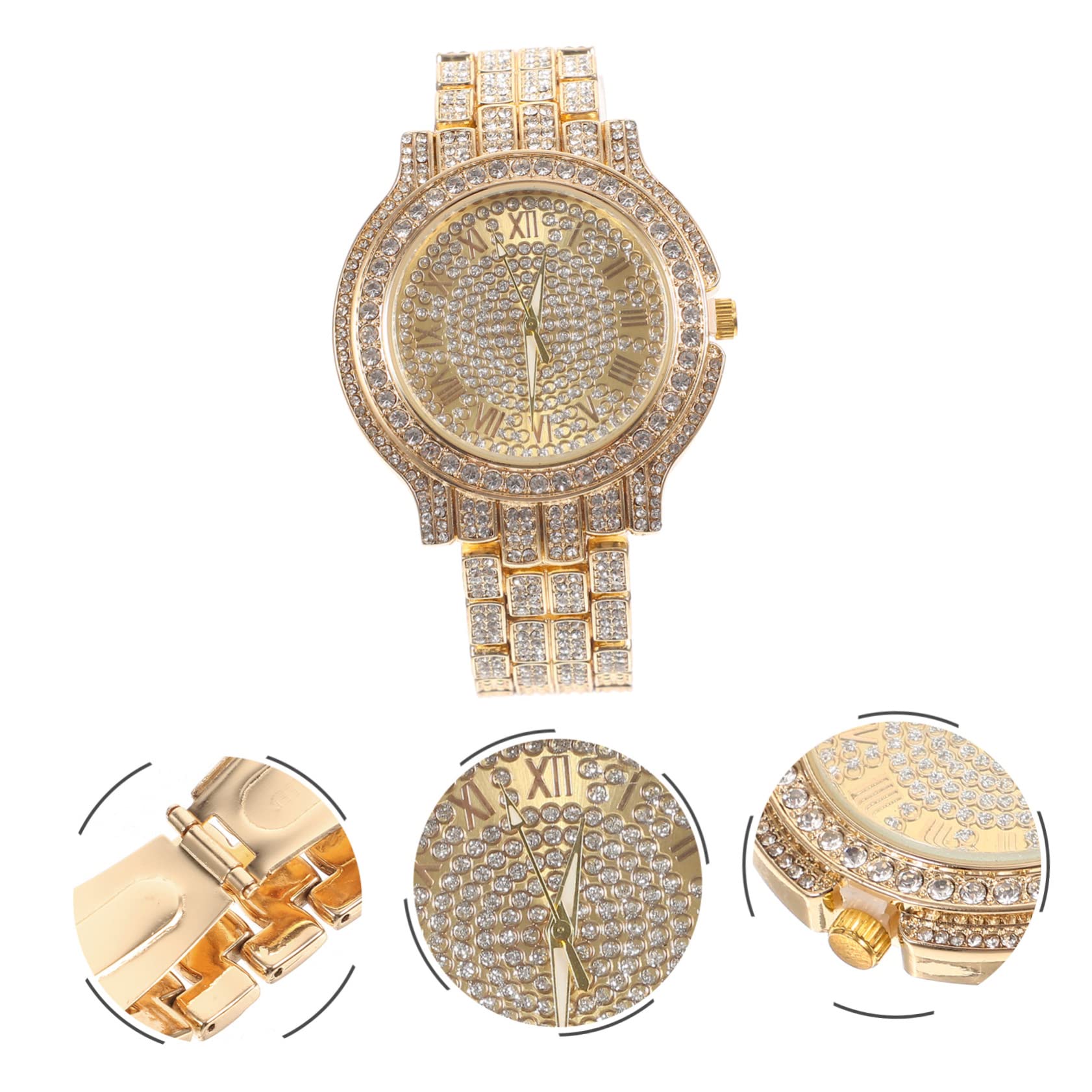 2stücke Damen Armbanduhr Mit Strass Elegante Analoguhr Für Frauen Wasserdichtes Design Für Alltag Und Besondere Anlässe Zeitloser Schmuck Für Jedes Outfit