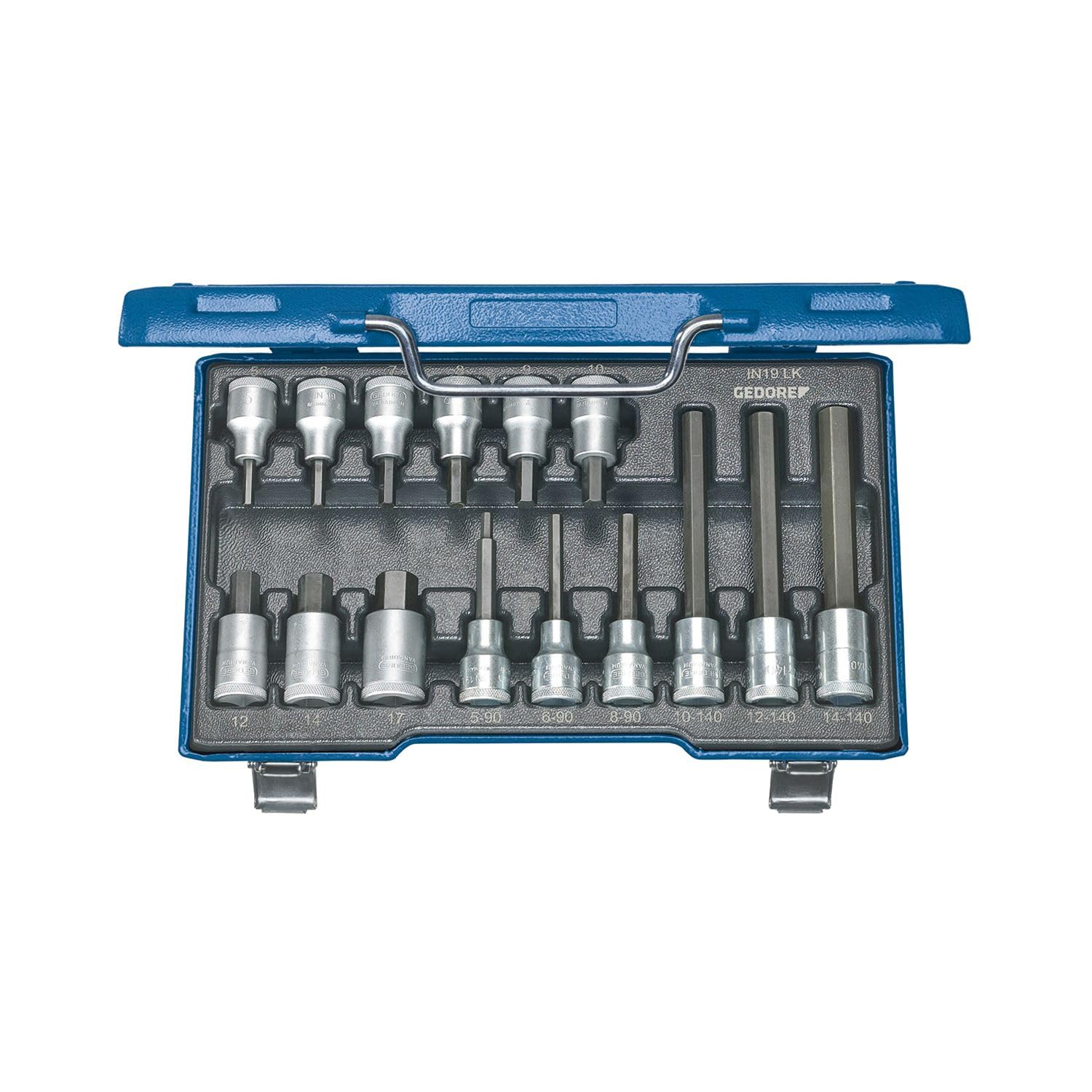 Juego de vasos destornilladores 1/2" 15 pzas 5-17 mm