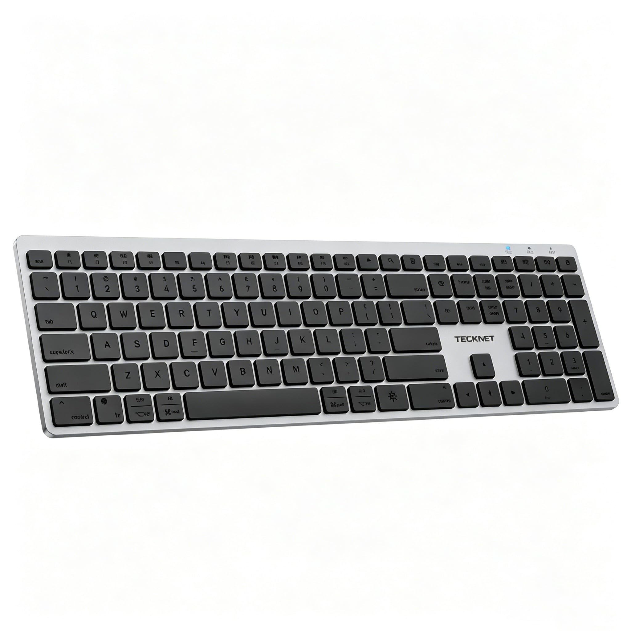 TECKNET Clavier Bluetooth sans fil, rechargeable, italien QWERTY, argenté