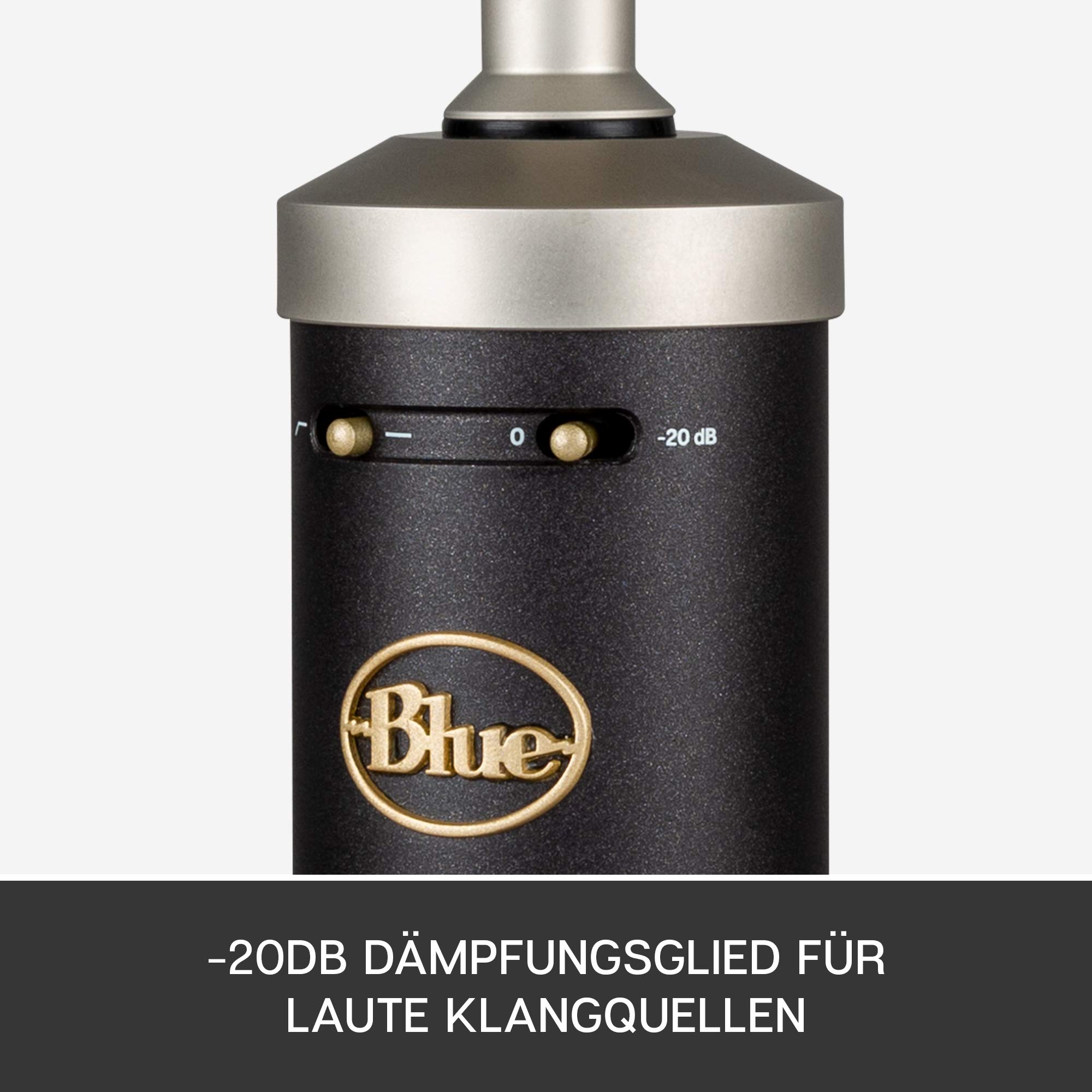 Blue Baby Bottle SL XLR Kondensatormikrofon für Aufnahmen und Streaming, mit Großmembrankapsel, Holzbox zur Aufbewahrung und Spinne zum Aufstellen - Schwarz