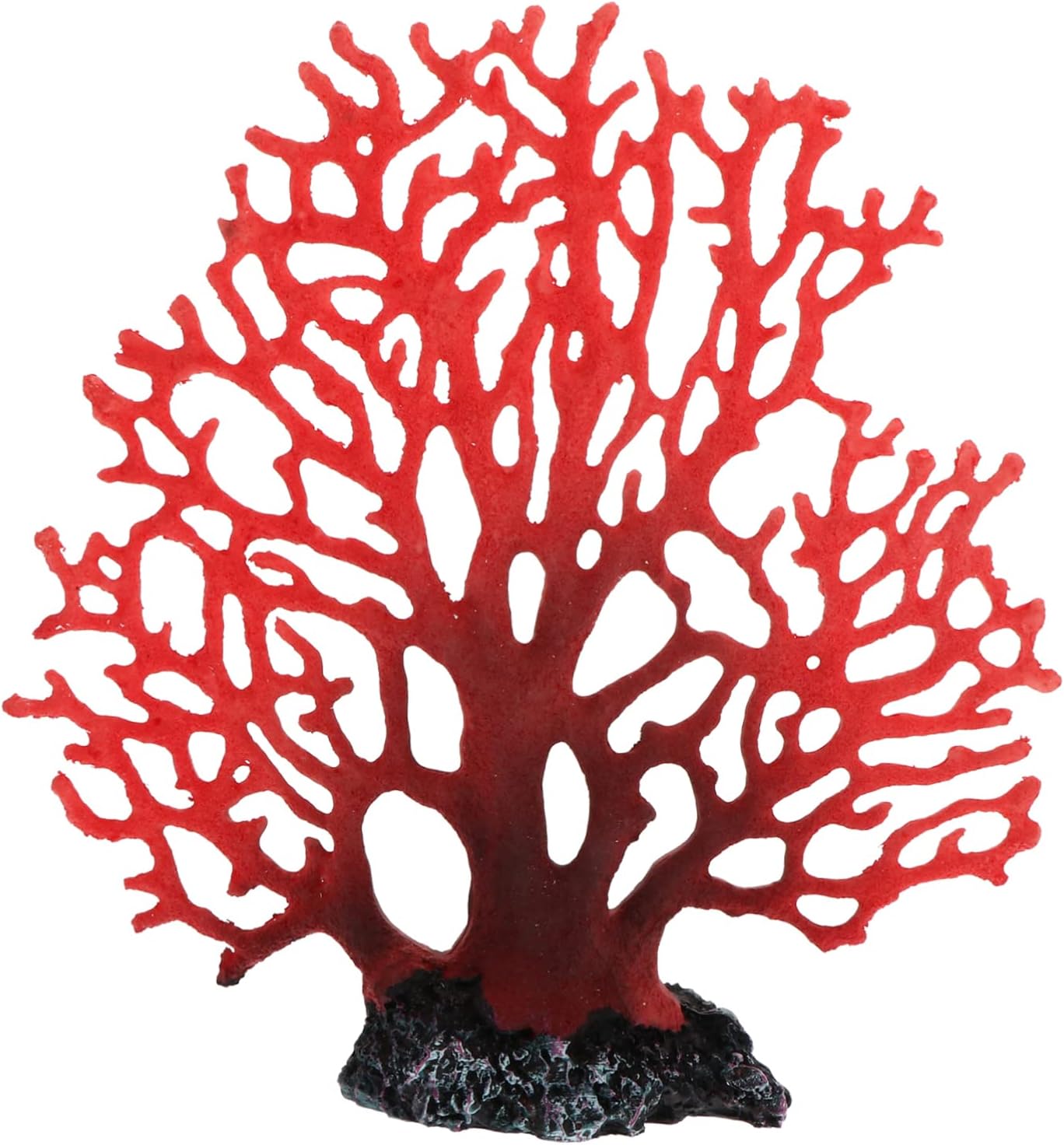 SUPVOX 1pc Red Coral Adornment Realistic Resin Coral Sculpture for Aquarium Decor Brightly Colored Fish Tank Ornament for Fish Environments