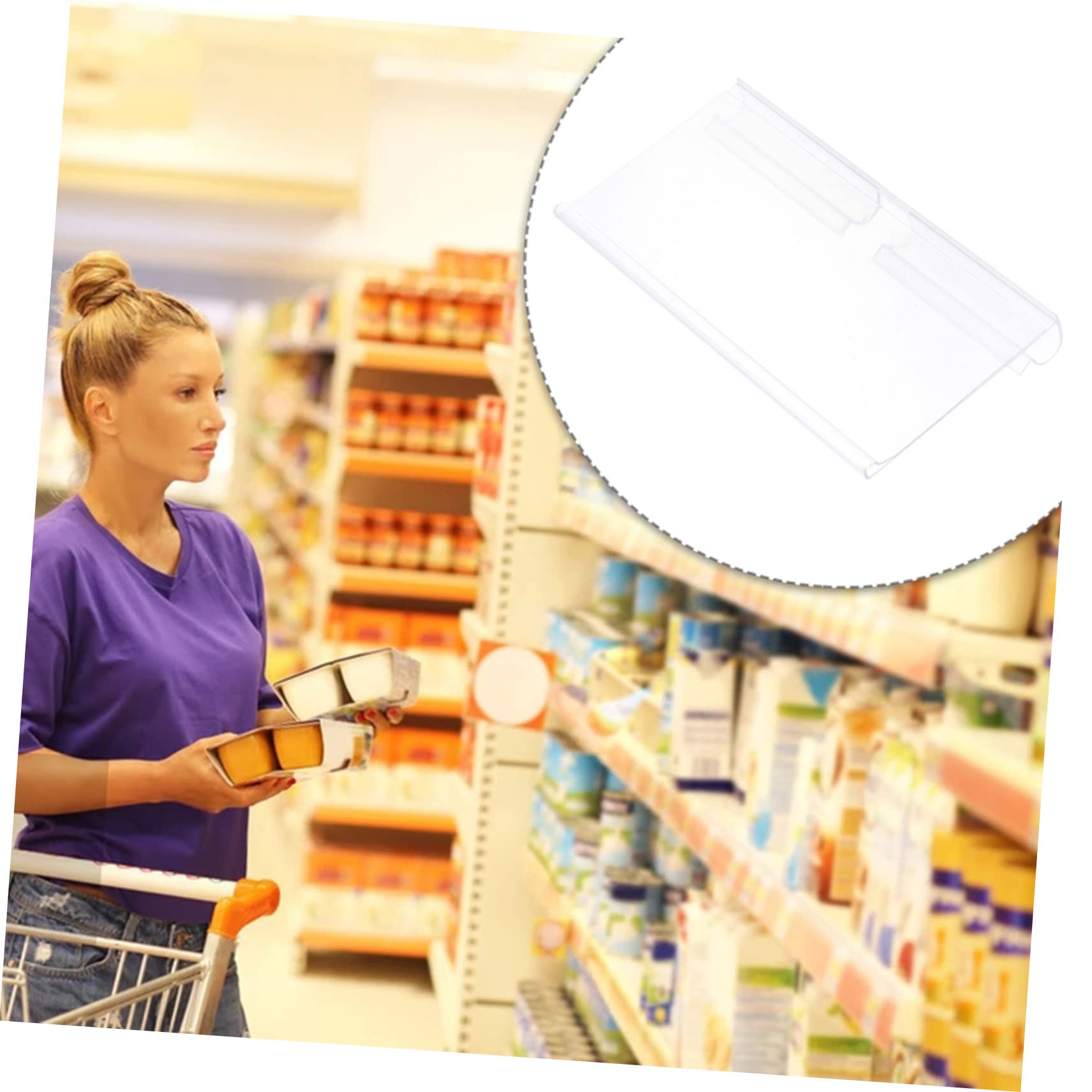 Housoutil 2 Ensembles Porte Étiquettes Transparent Pour Rayonnage Supports Étiquettes Pratiques Pour Prix Et Descriptions 100 Pièces * 2