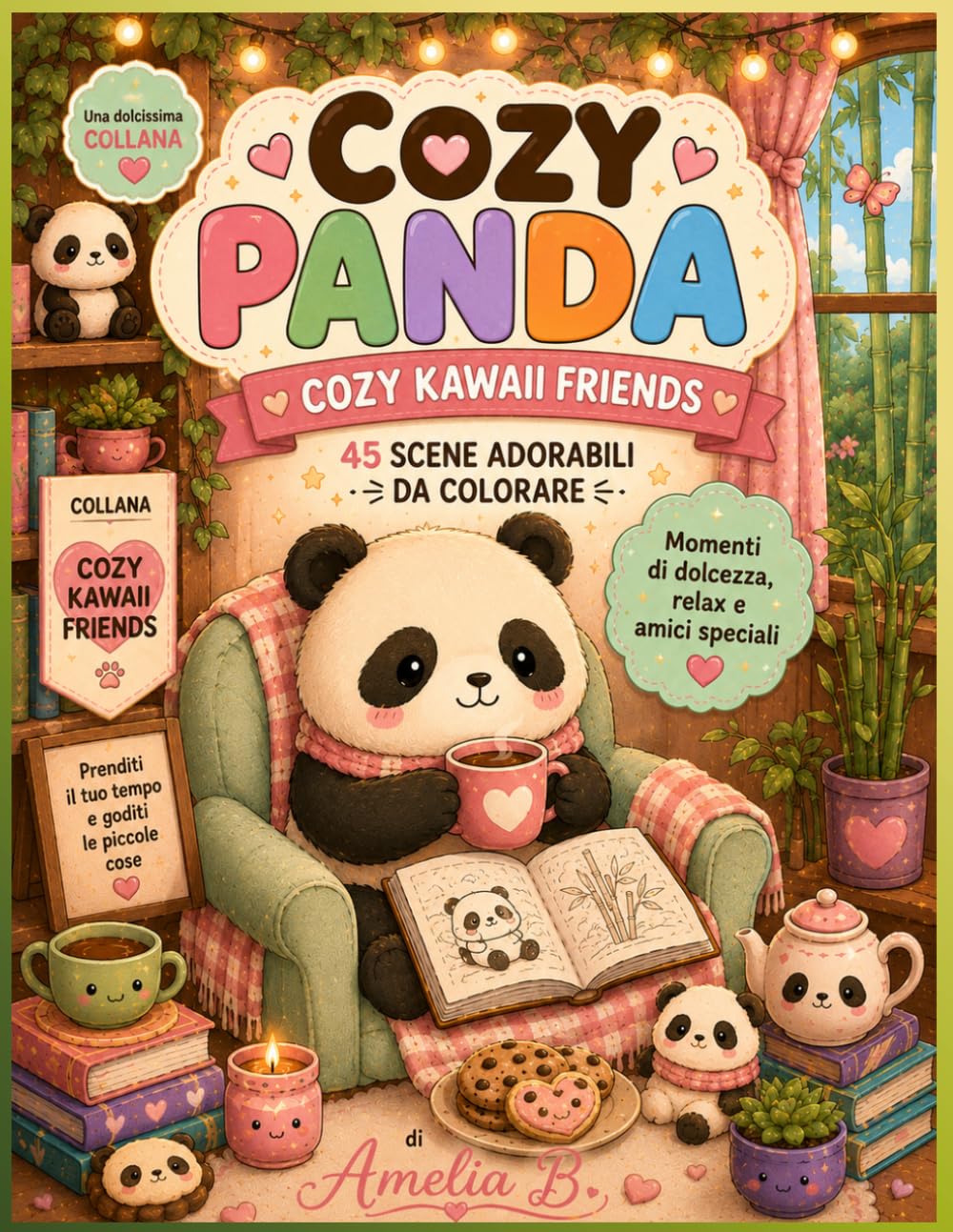 Cozy Panda - Libro da colorare: Collana Cozy Kawaii Friends