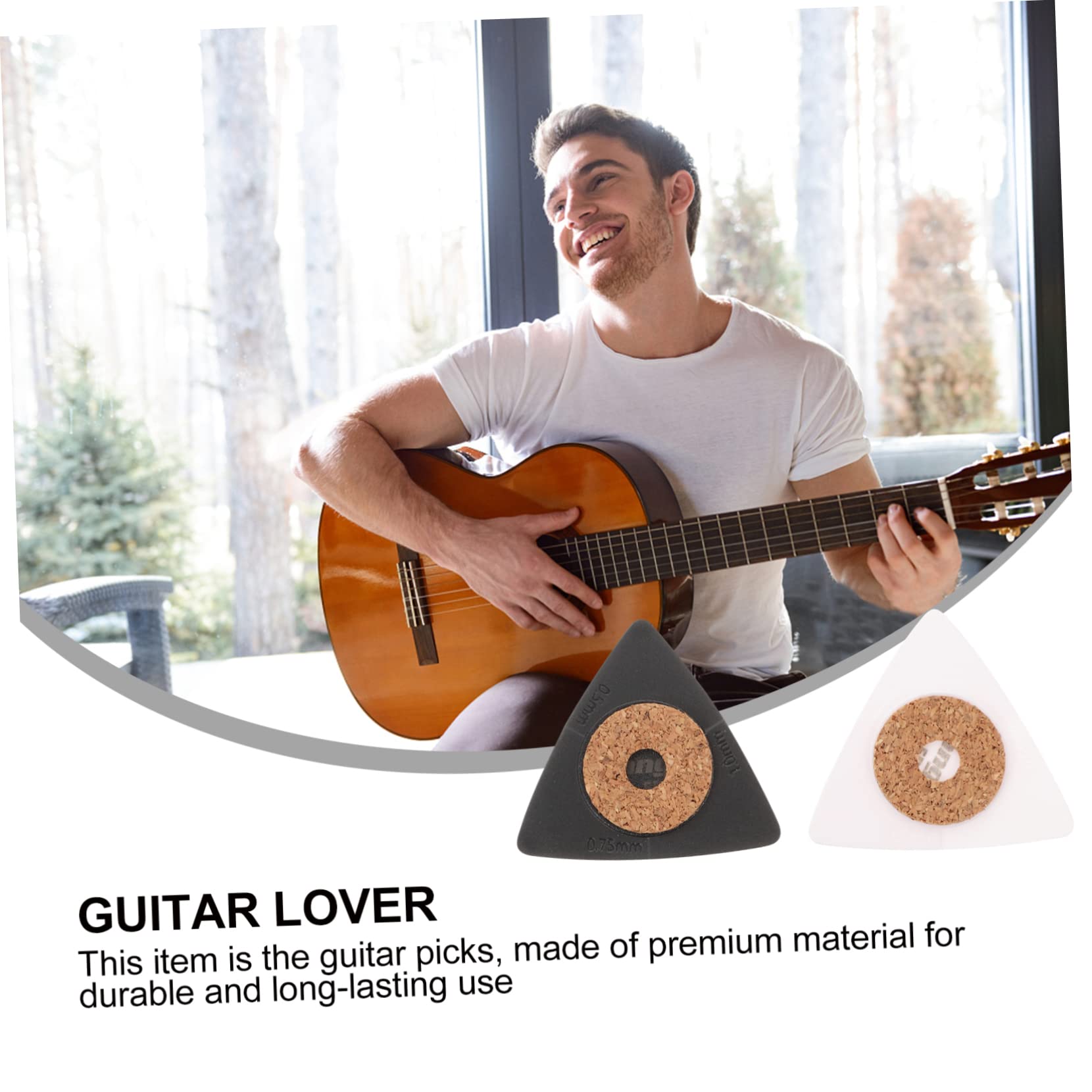 SUPVOX 5sets Plettri Triangolari Per Chitarra Neri Accessori Leggeri e Resistente Migliora Suono e Facile Da Trasportare