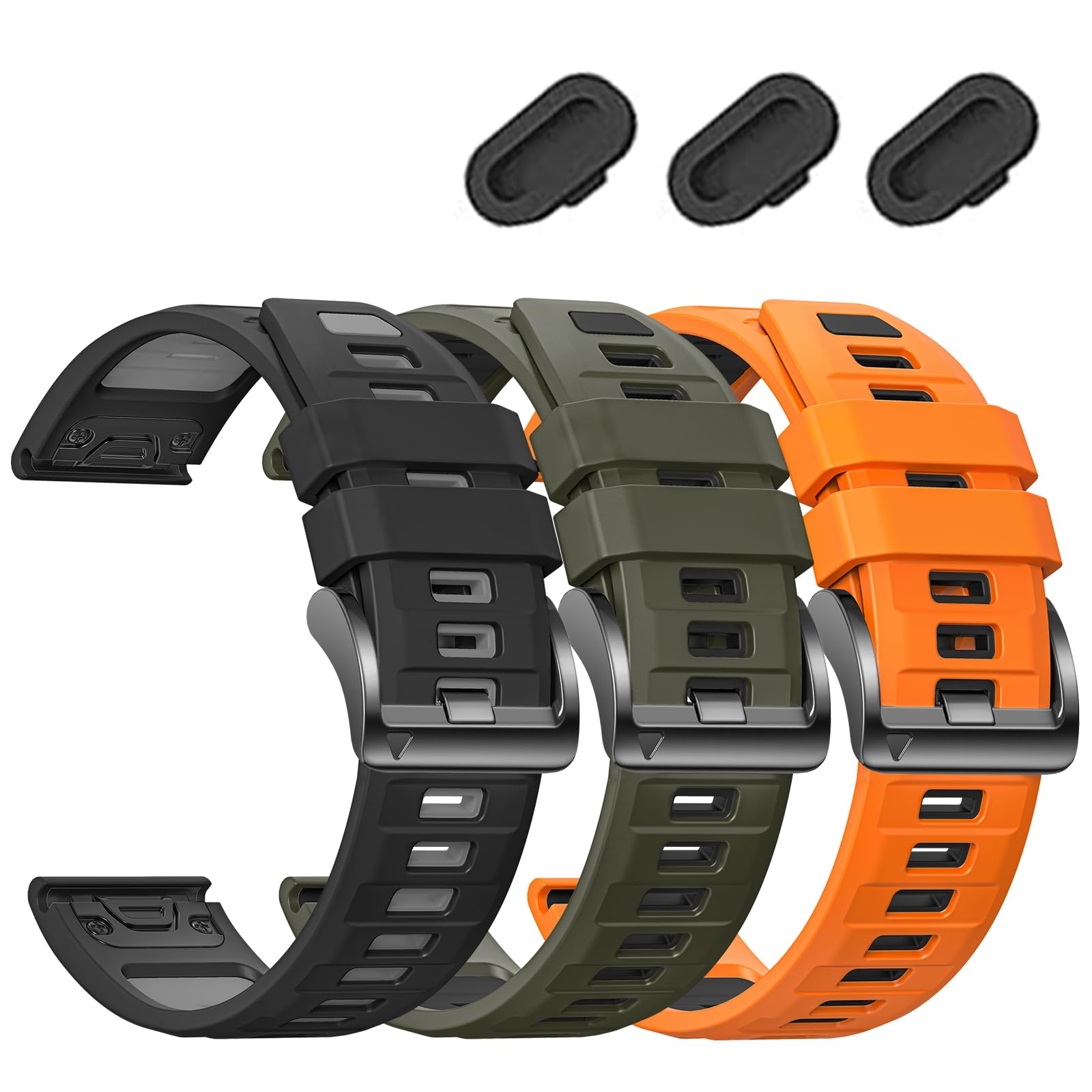 VELEYOK 22mm Watchband Compatible With Garmin Fenix 8 Pro tactix 8 47mm/Fenix E/Fenix 7 Pro/7/Fenix 6 Pro/6/5 Plus/5,Silicone QuickFit Strap for