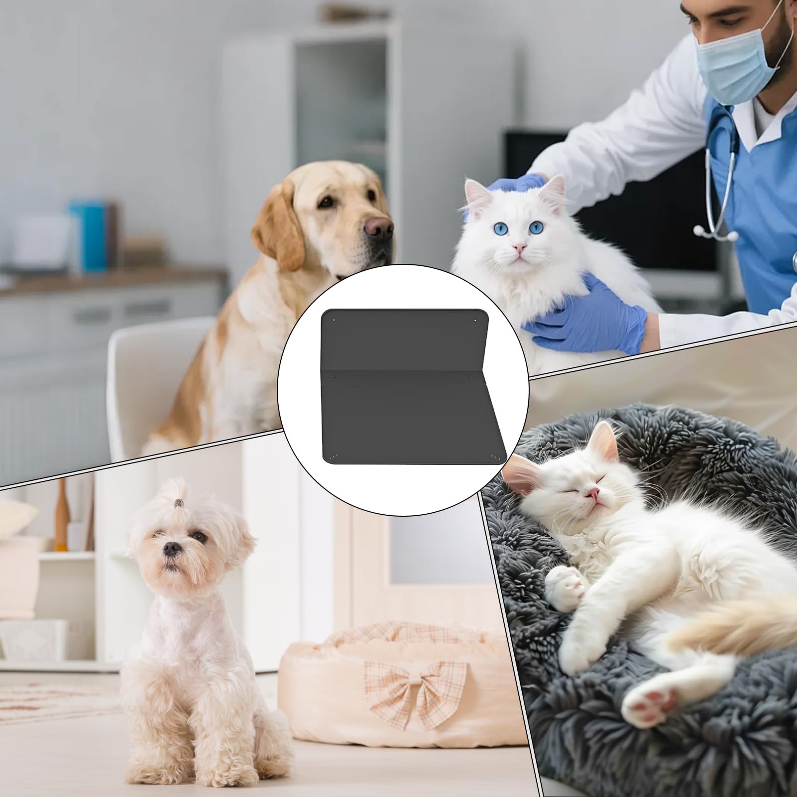 Pet Potty Tray - Puppy Toilet for Travel Comfort | L-Shaped Spill-Proof with Secure Base, Indoor Training Box, Road Trip Car Accessory, Small Dog Cat Litter Solution for Home Garden Outdoor Walking