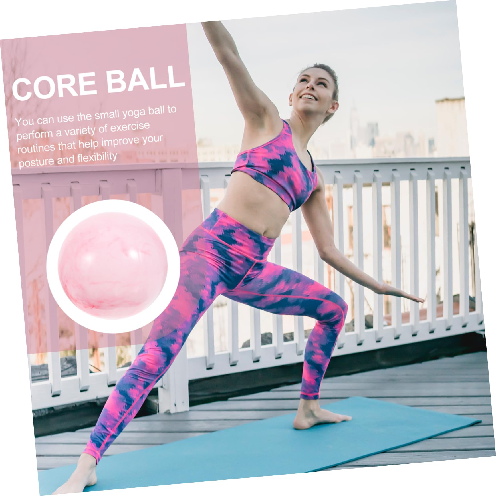 BCOATH Pilates Ball for Core Strength Portable Exercise Ball Gym Core Ball Indoor Workout Pilates Ball Yoga Ball