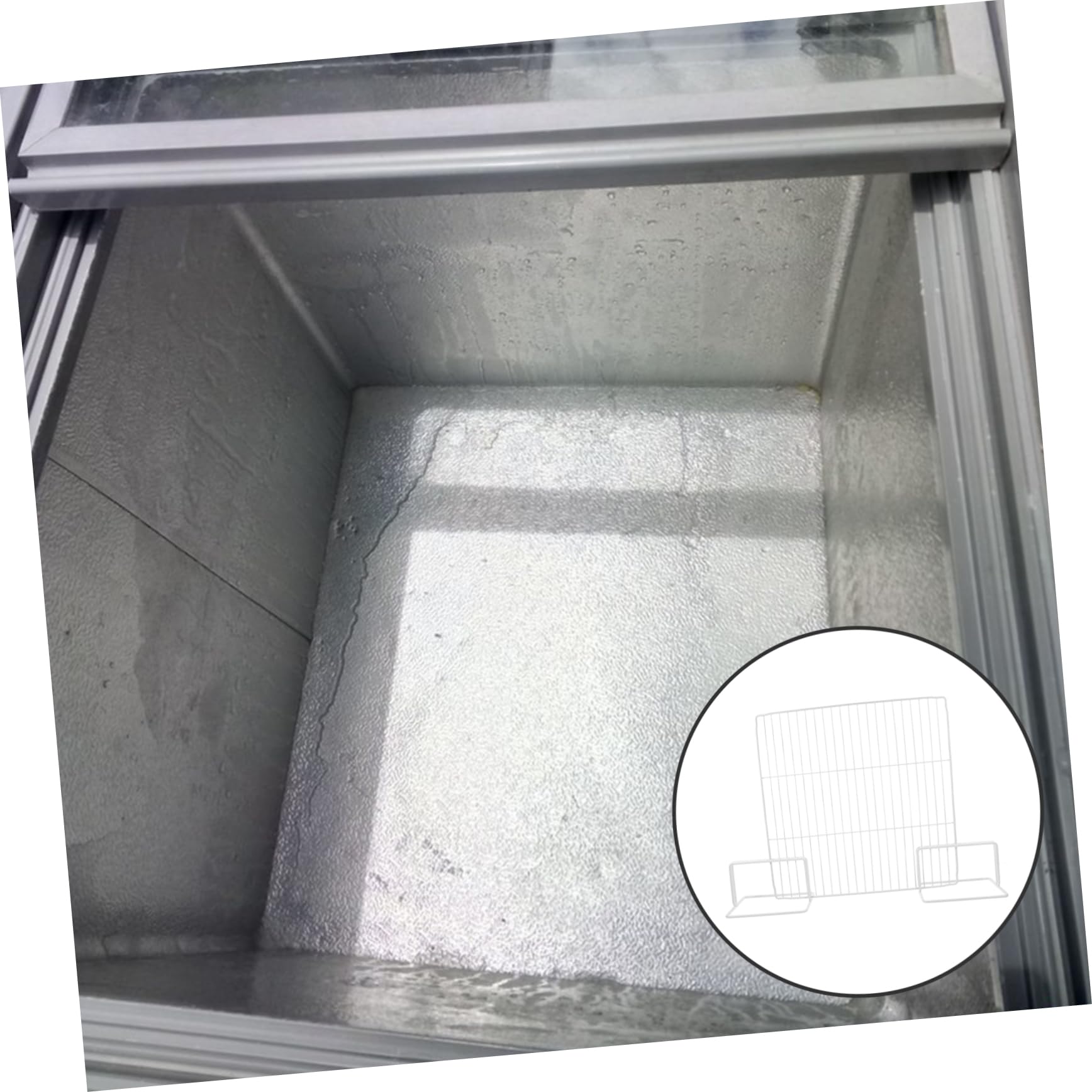 IMIKEYA Divisorio in Ferro per Congelatore e Frigorifero, Bianco, 1 Pz