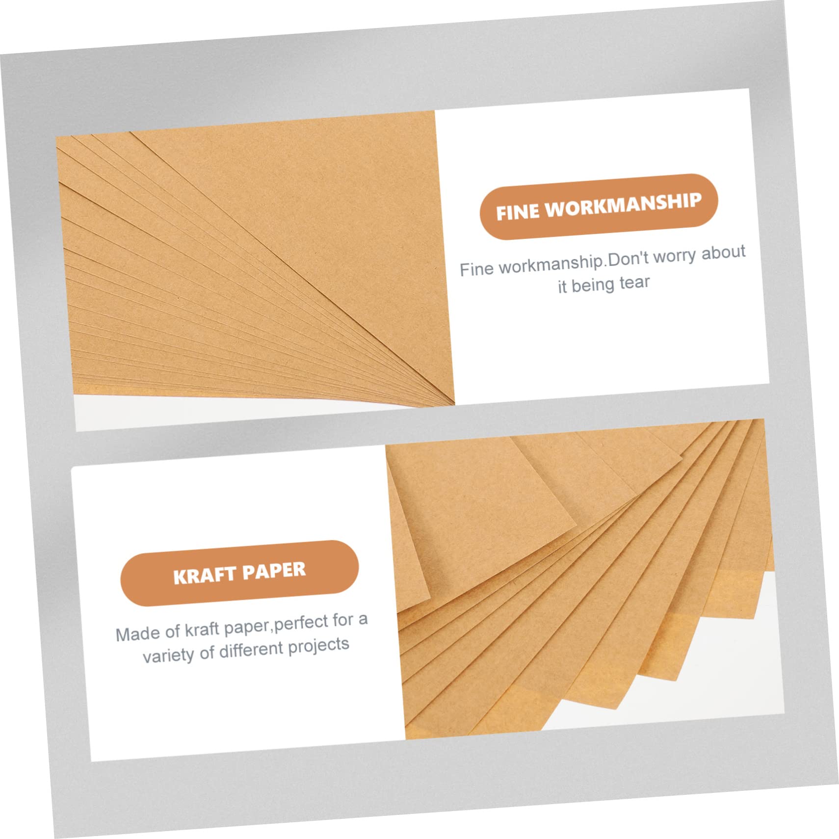 Papier Autocollant Étiquettes Kraft A4 100 Feuilles pour Imprimante