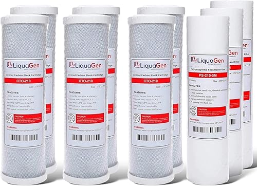 LiquaGen - Juego de 3 prefiltros de repuesto para sistemas de filtro de agua de ósmosis inversa (etapa 1, 2 y 3) Kit de filtro purificador de agua