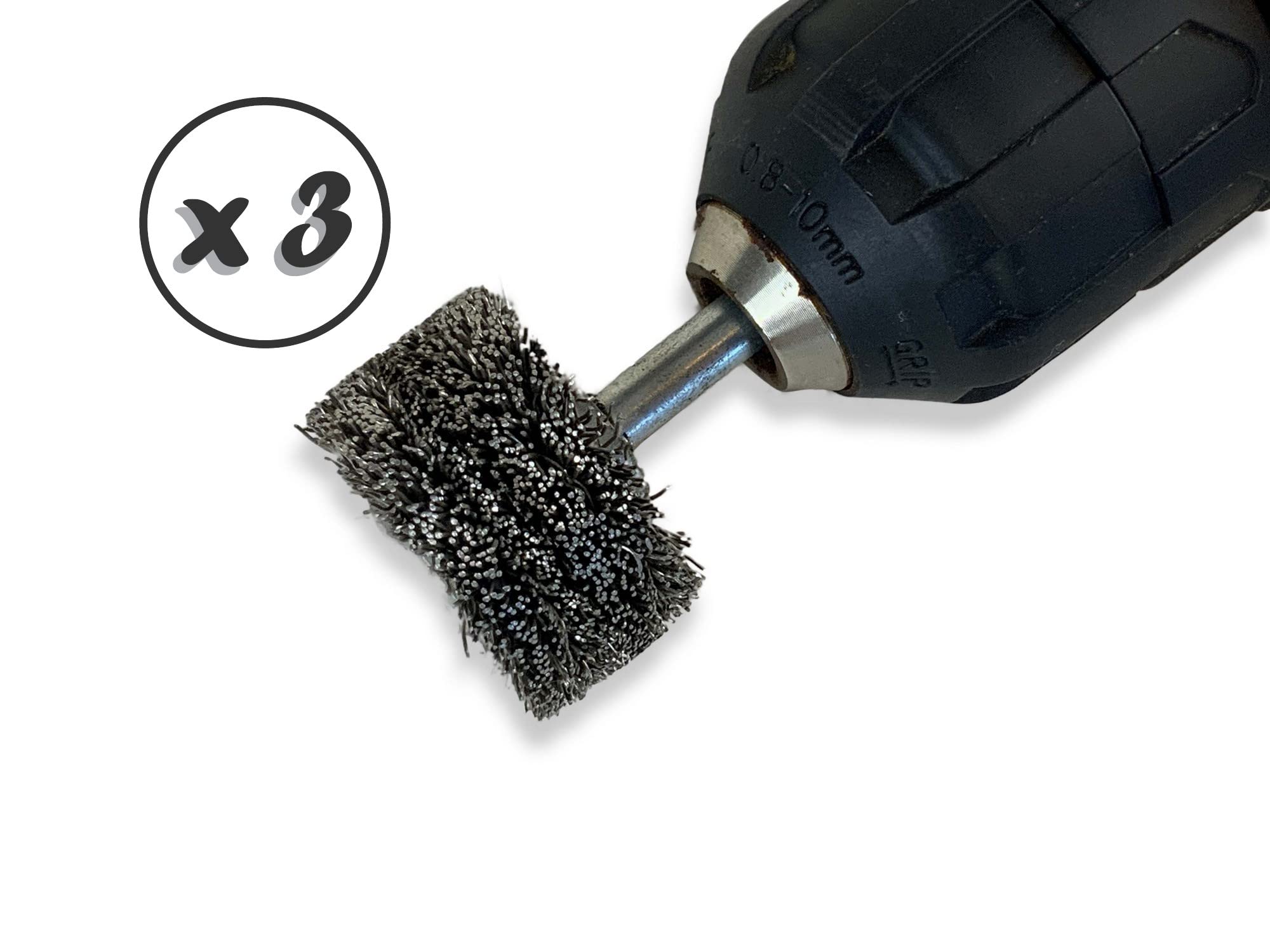 Kibros Lot 3 brosses circulaires tige Ø 30 mm inox dur 18 mm