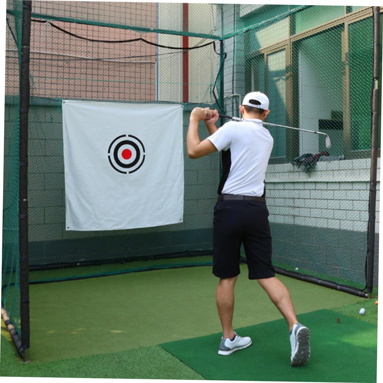 HANABASS Professional Chipping Training Set Golf Hitting Target Net Canvas Practice Tool Easy Install