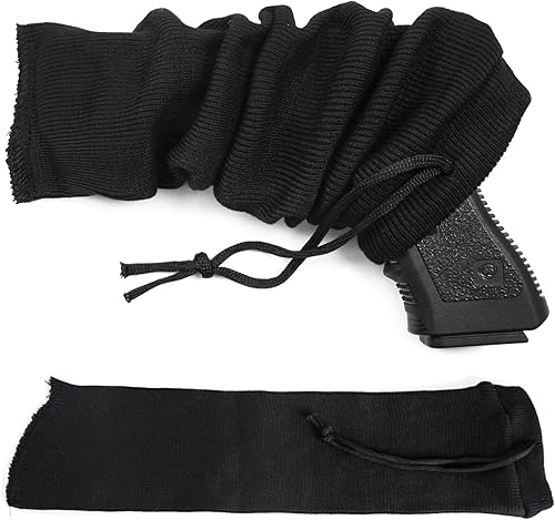 Vista 36 de GUGULUZA Calcetines extra gruesos para pistolas, calcetín de pistola para pistola, paquete de 4/5/6 fundas de pistola tratadas de silicona de punto