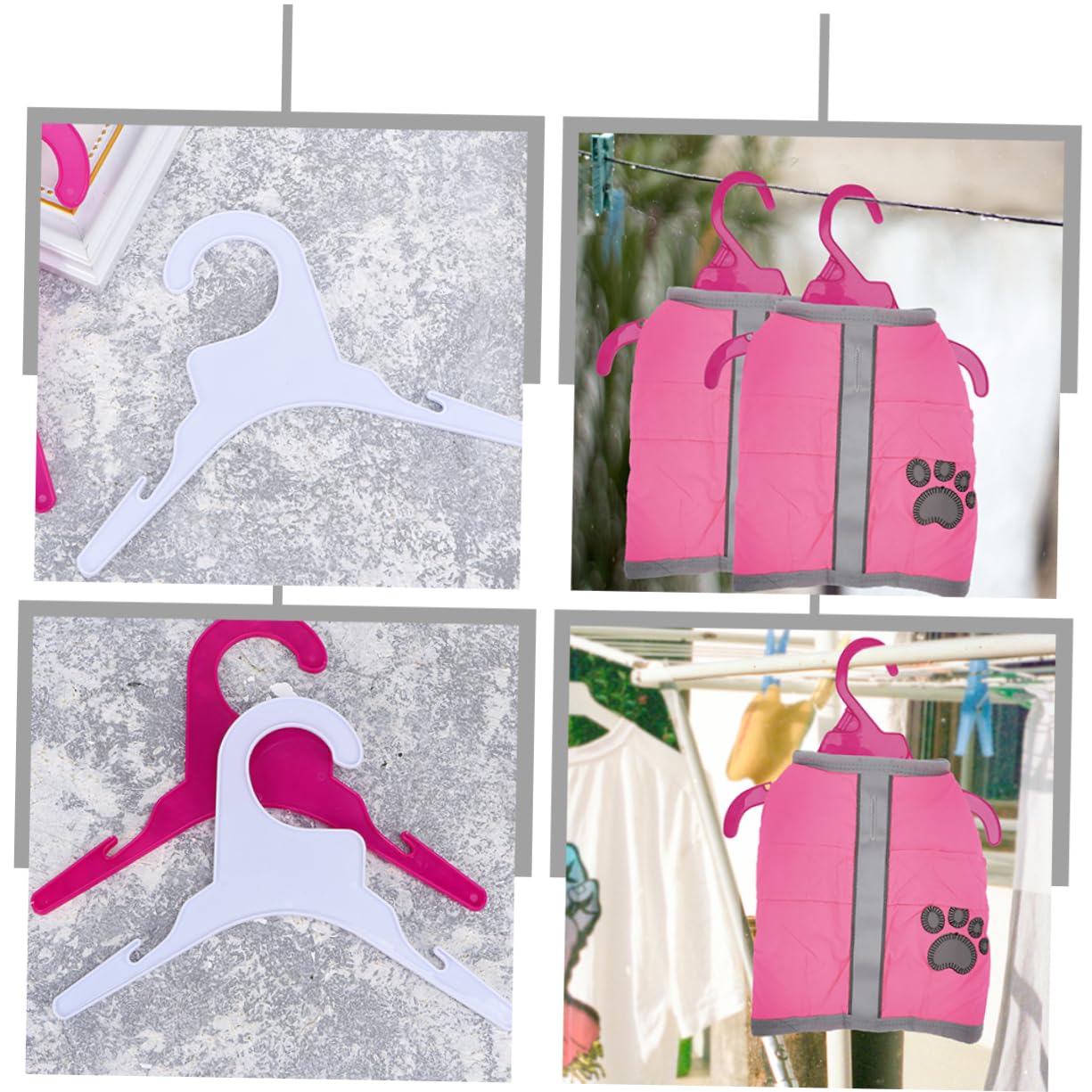 GALPADA 10Pcs Pet Clothes Hanger for Puppies Cats for Doll Clothes and Small Apparel Long