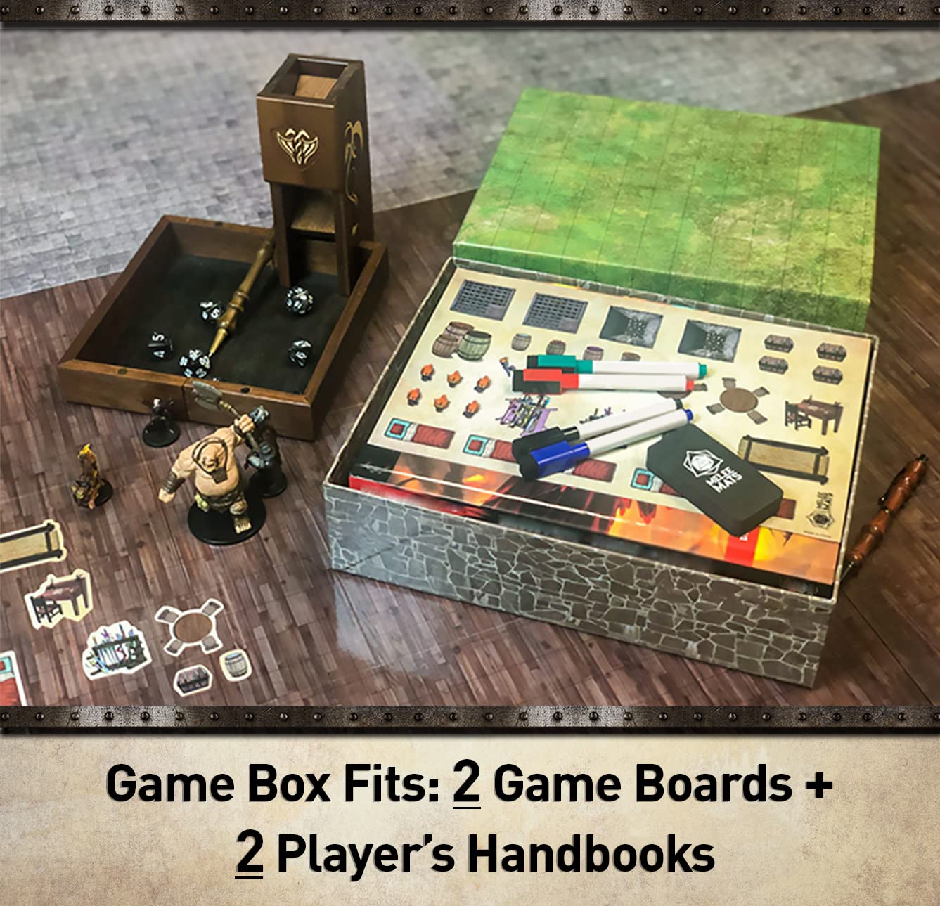 Ultimate Battle Grid Game Board Dry Erase Square & Hex RPG Miniatures