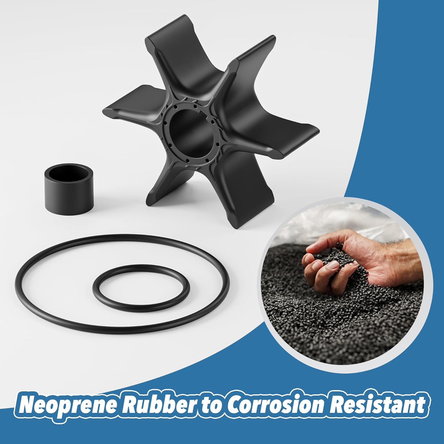 Water Pump Impeller Repair Kit 6G5-W0078-A1-00 for Yamaha 2 Stroke Outboard 150 175 200 220 225 HP Boat Motor Engine Parts Replacement Sierra 18-3311 6G5-W0078-00-00 6G5-W0078-01-00