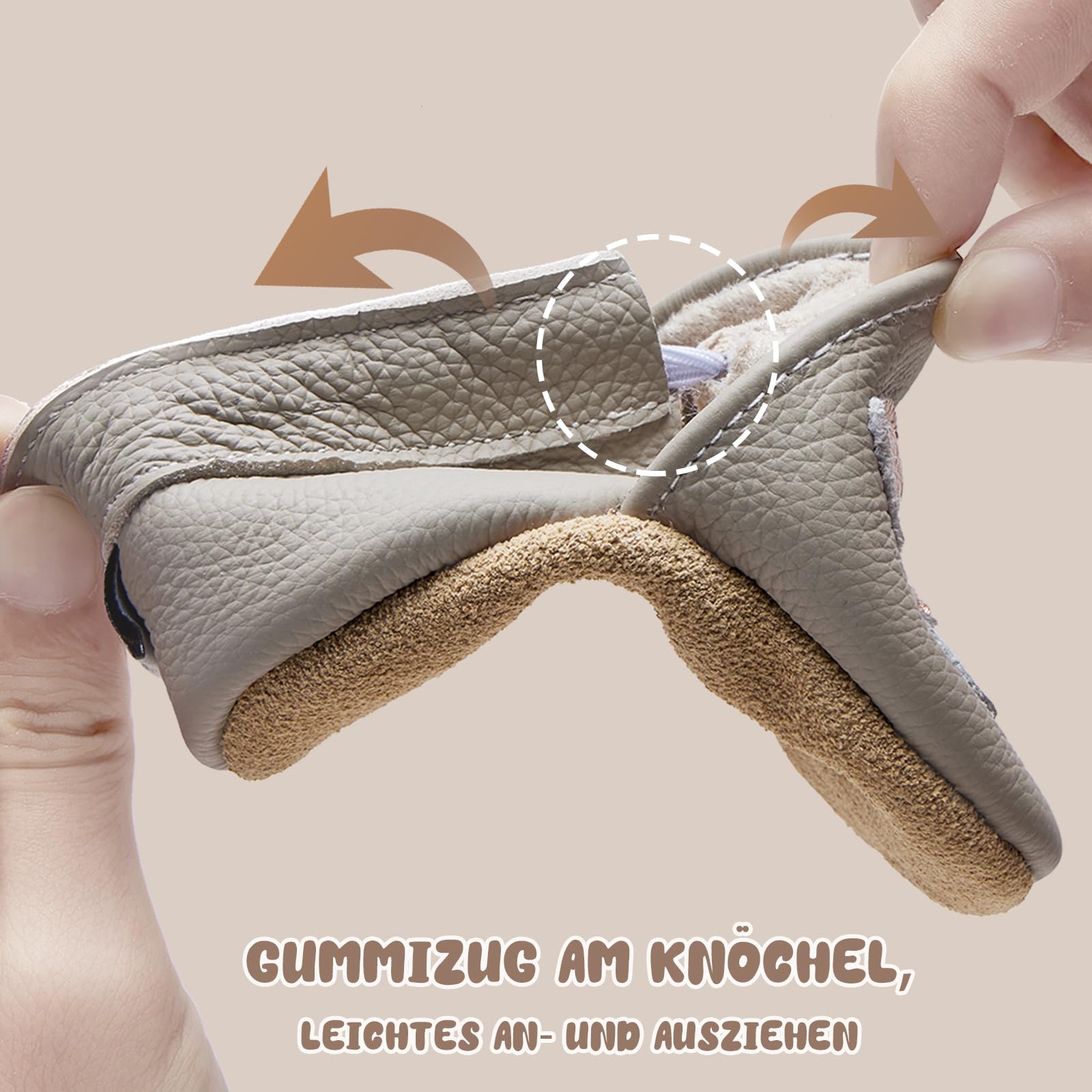 IceUnicorn Krabbelschuhe Baby Lauflernschuhe Jungen Mädchen Weicher Leder Babyhausschuhe Kleinkind Rutschfeste Lederschuhe Baby
