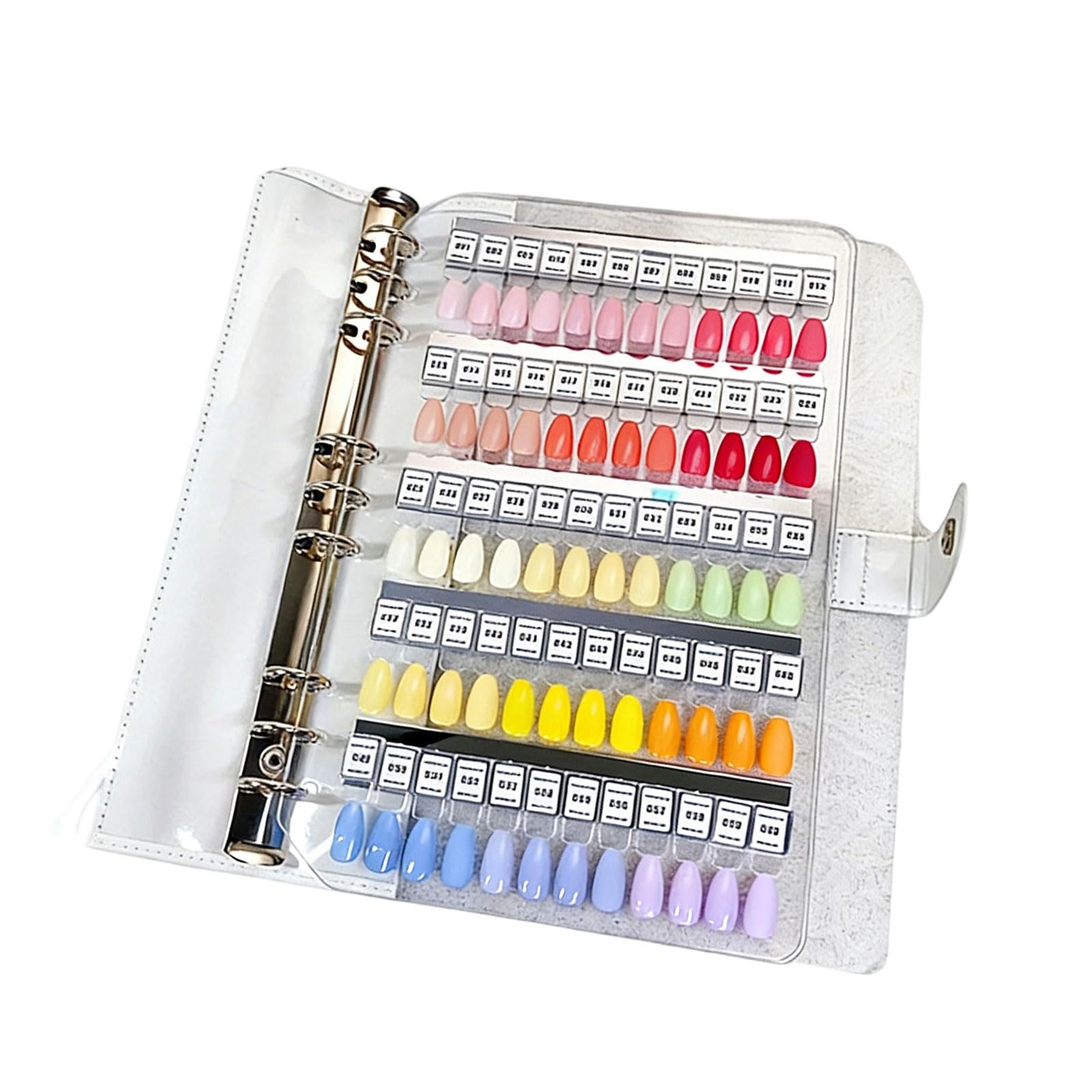 Quaderno per unghie a colori con 120 tip rimovibili etichette per e organizzazione senza problemi. Tips per unghie rimovibili