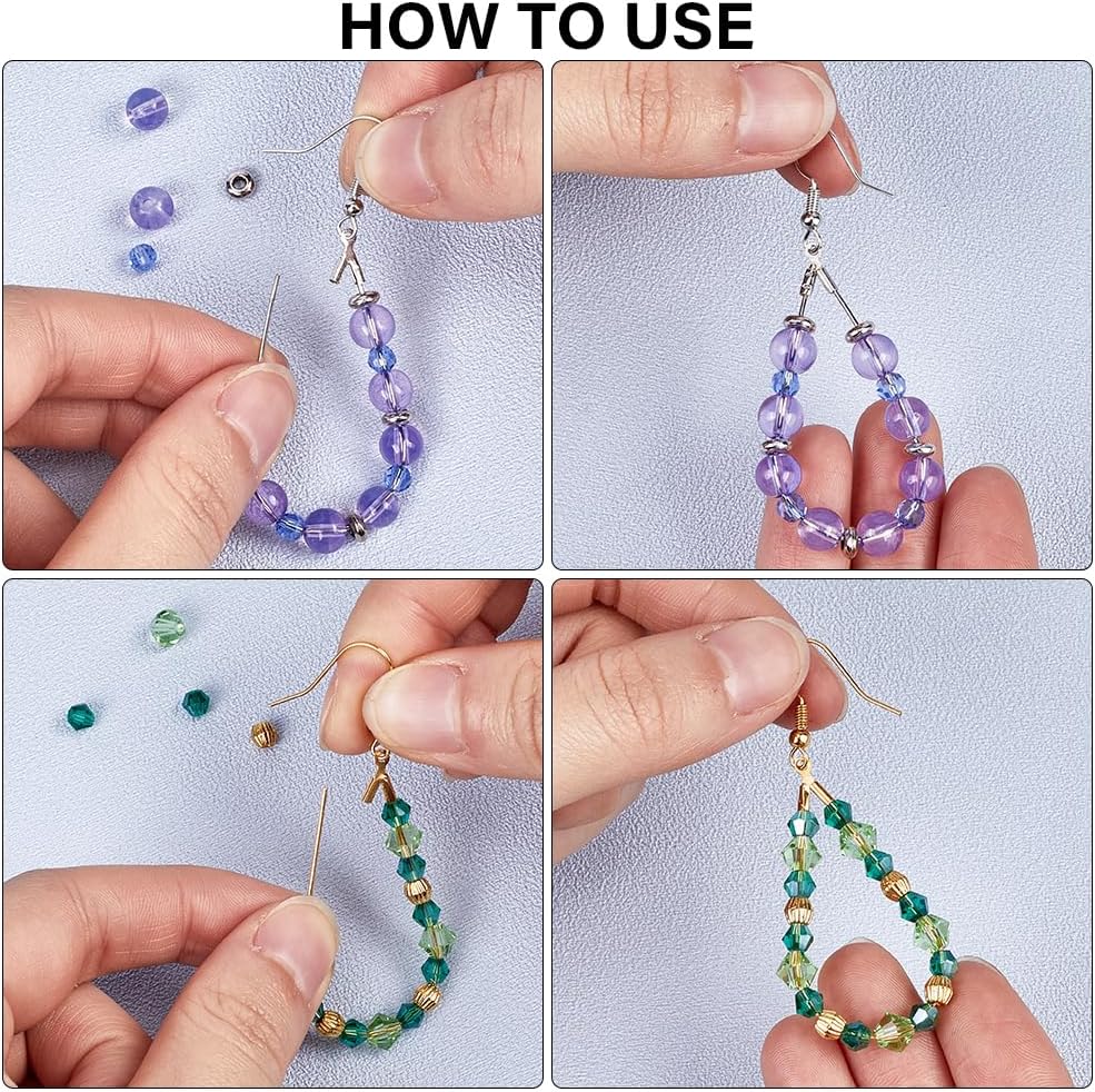 1 Box 60Pcs Beading Hoop Earring Supplies Teardrop Beading Hoop Earrings Brass Wire Gold Silver Open Water Drop Charms Gold Findings for Jewelry Making Accessories DIY Crafts Decorative - Image 6