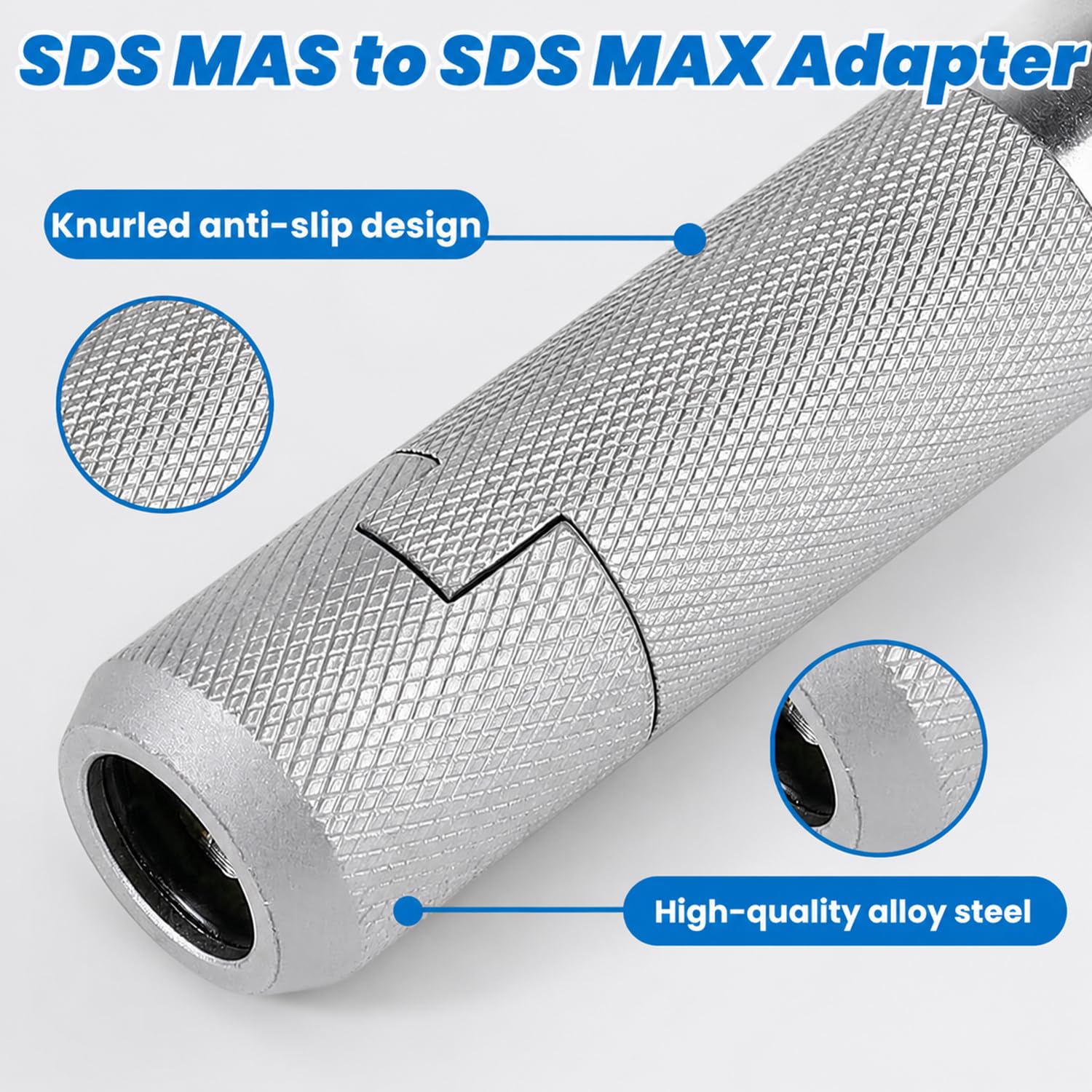 Adattatore SDS Max a SDS Max, Prolunga SDS Connettore per Prolunga di Foratura 190 mm per Prolungare la Lunghezza di Lavoro Delle Punte Connettore per Martelli Demolitori e Utensili