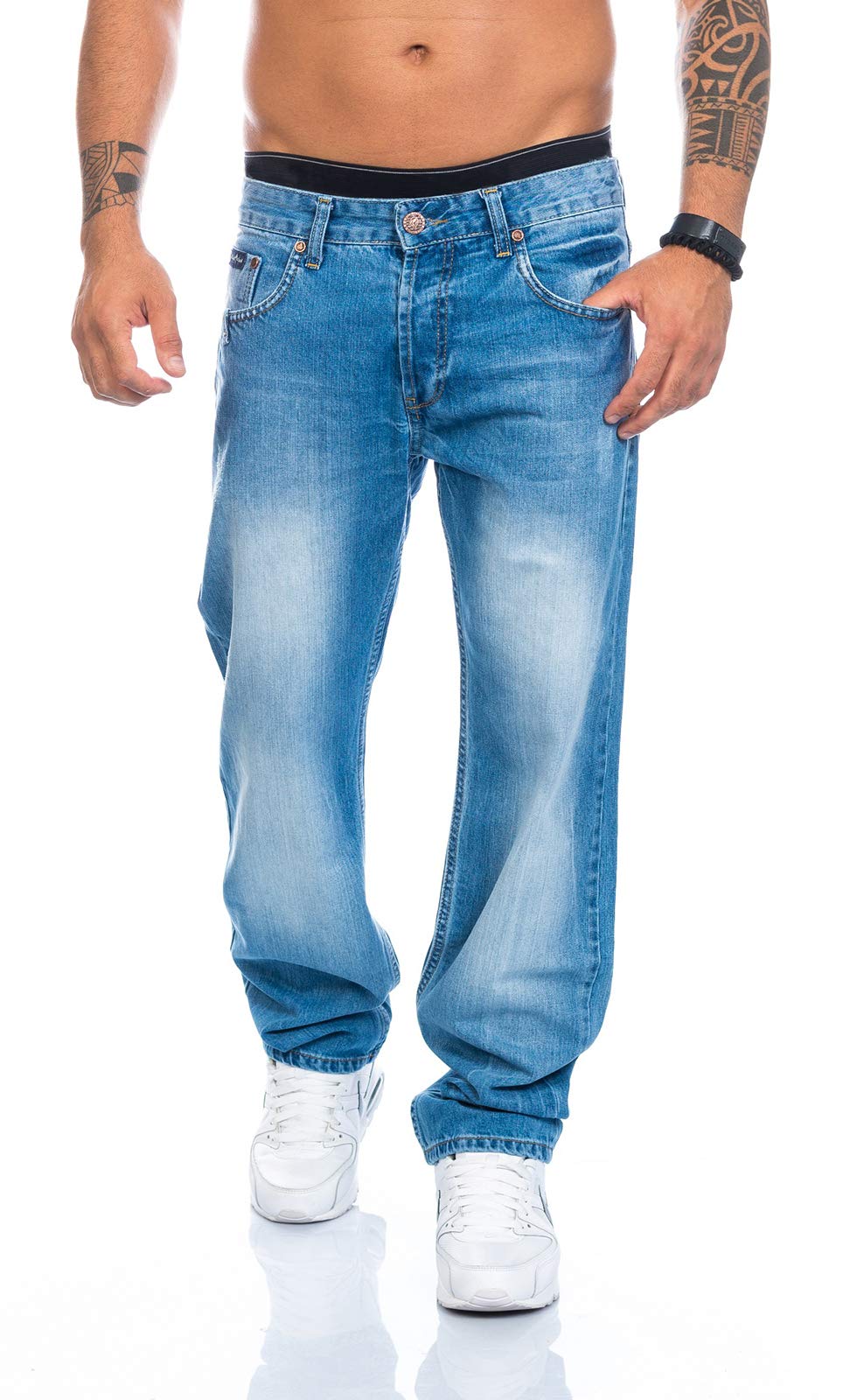 Rock Creek Jeans Herren Hose Relaxed Fit Denim M41 | Locker geschnittene Herrenjeans aus Denim im Relaxed Fit, bequeme Jeanshose für Alltag, Freizeit, Büro und Casual-Looks