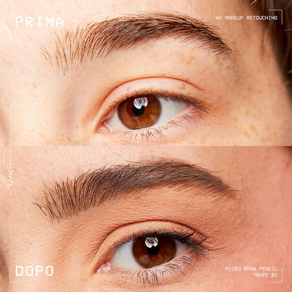 NYX Professional Makeup Micro Brow Pencil, Dual Ended With Mechanical Brow Pencil And Spoolie Brush, Vegan Formula - Image 3