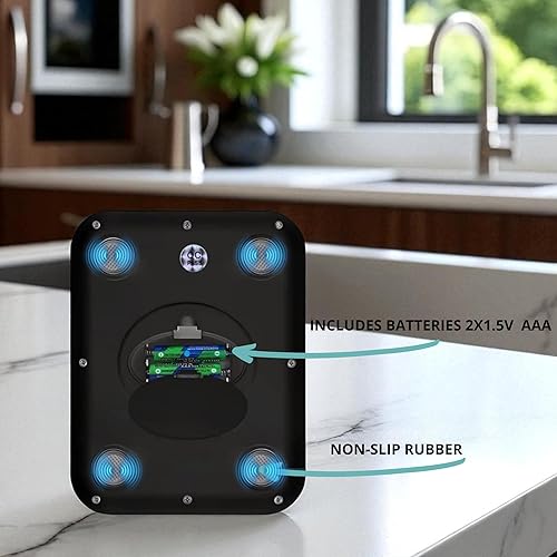 Miniatura 7 de Báscula de alimentos para cocina - Báscula de cocina de acero inoxidable, 100% impermeable, baterías incluidas, pesa hasta 22 lb10 kg, báscula