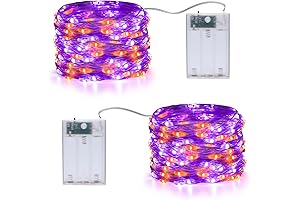 Joomer 2 Pack Orange Purple Halloween Lights